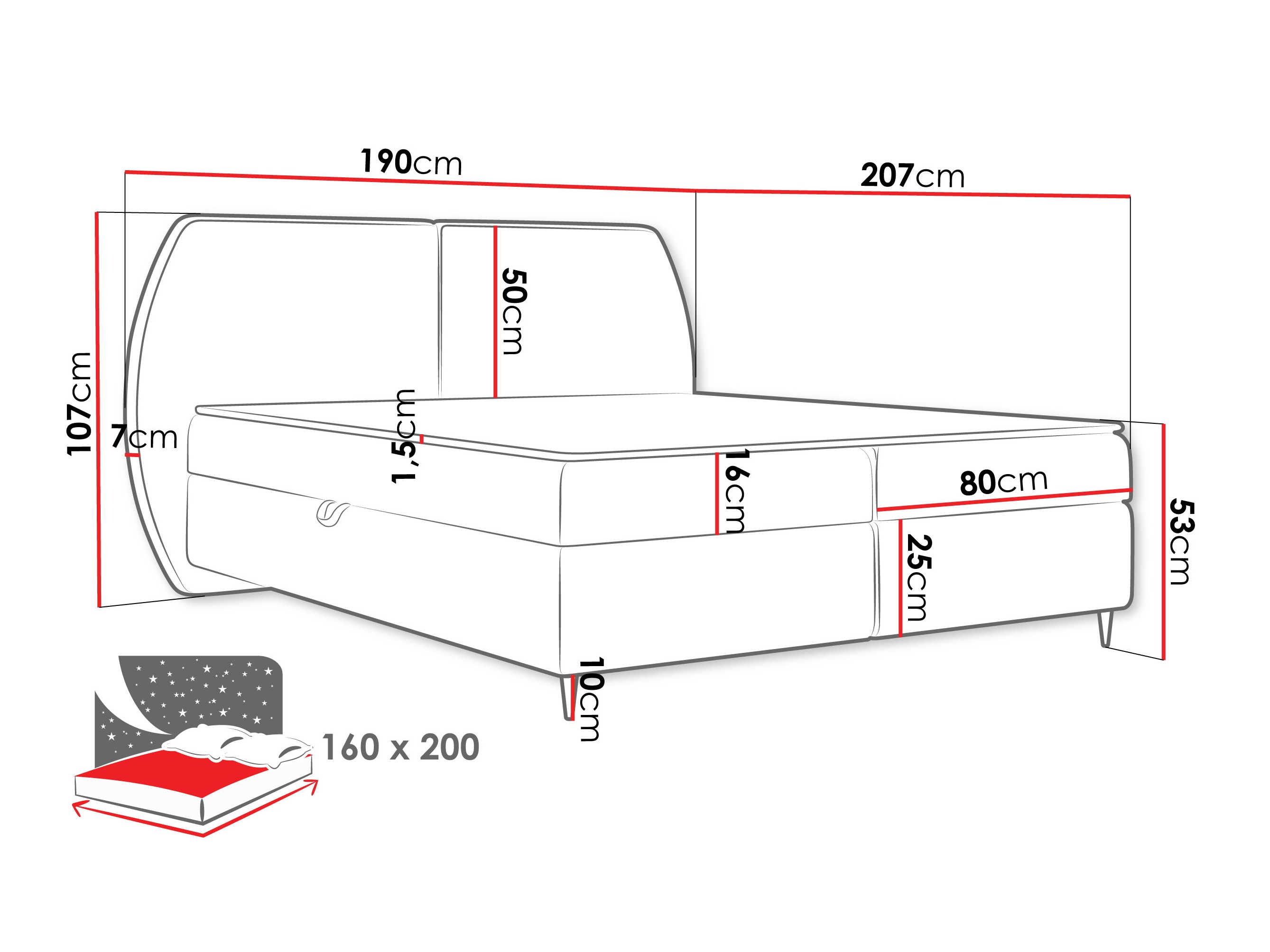 Pat boxspring Stonecrest 110 (Wave 17)