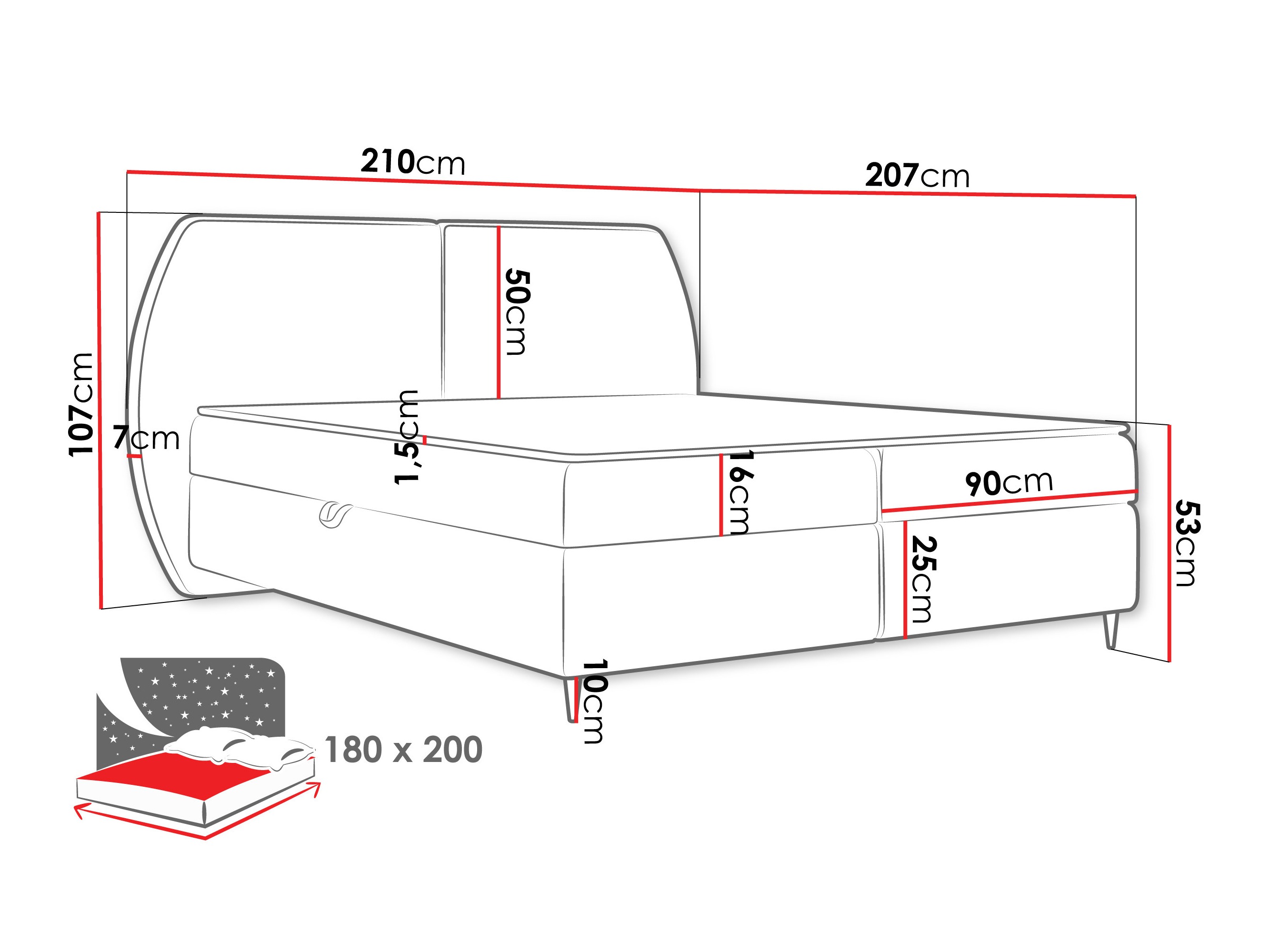 Pat boxspring Stonecrest 110 (Wave 17)