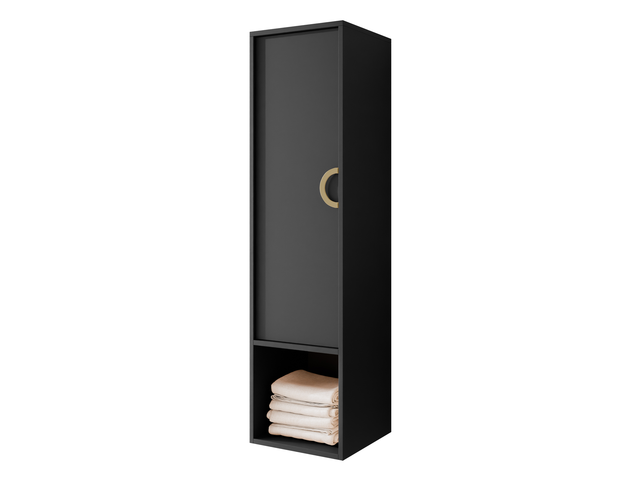 Cabinet de baie suspendat Sodalis (Negru)
