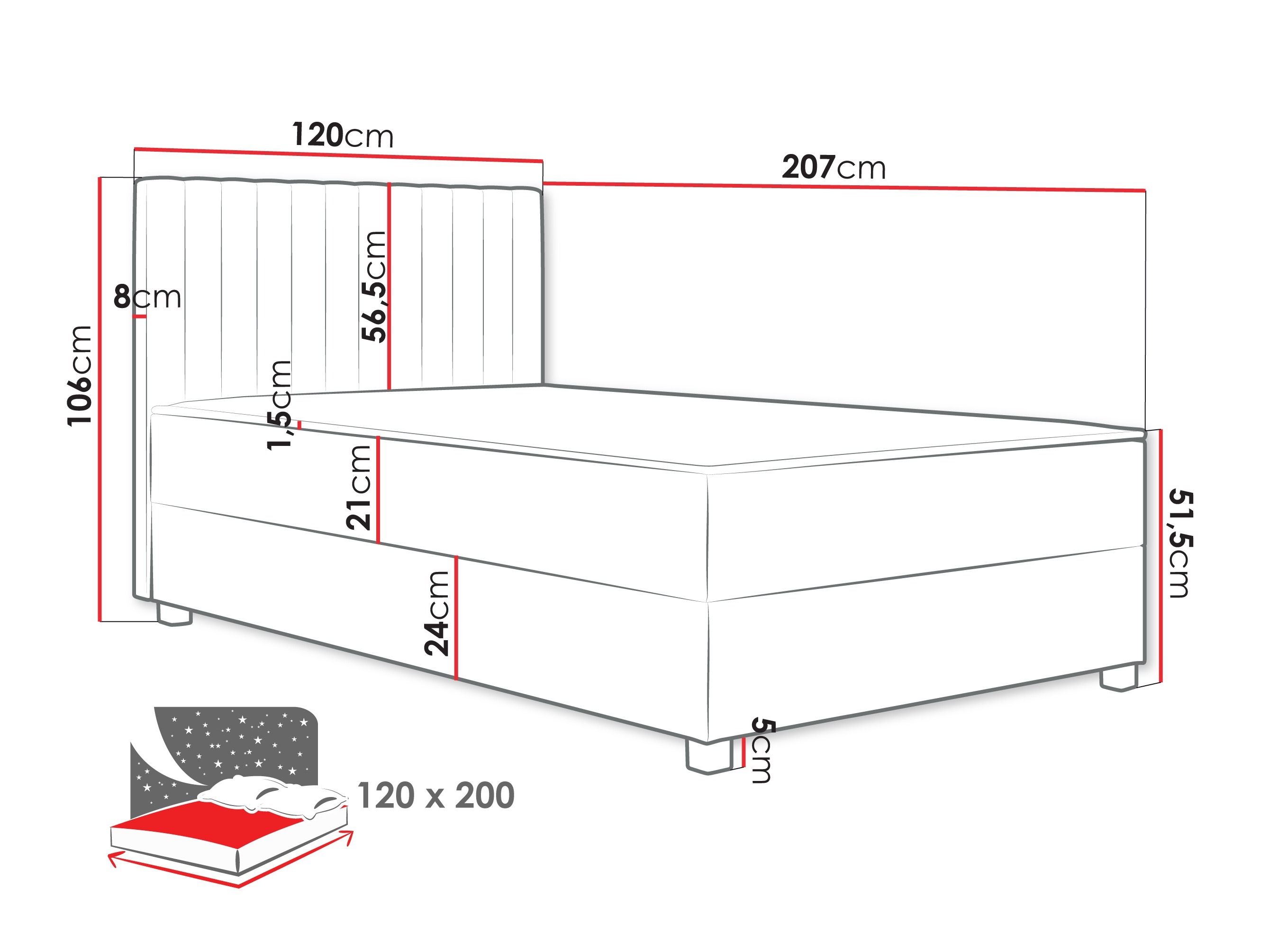 Pat boxspring Soral (Manila 26)