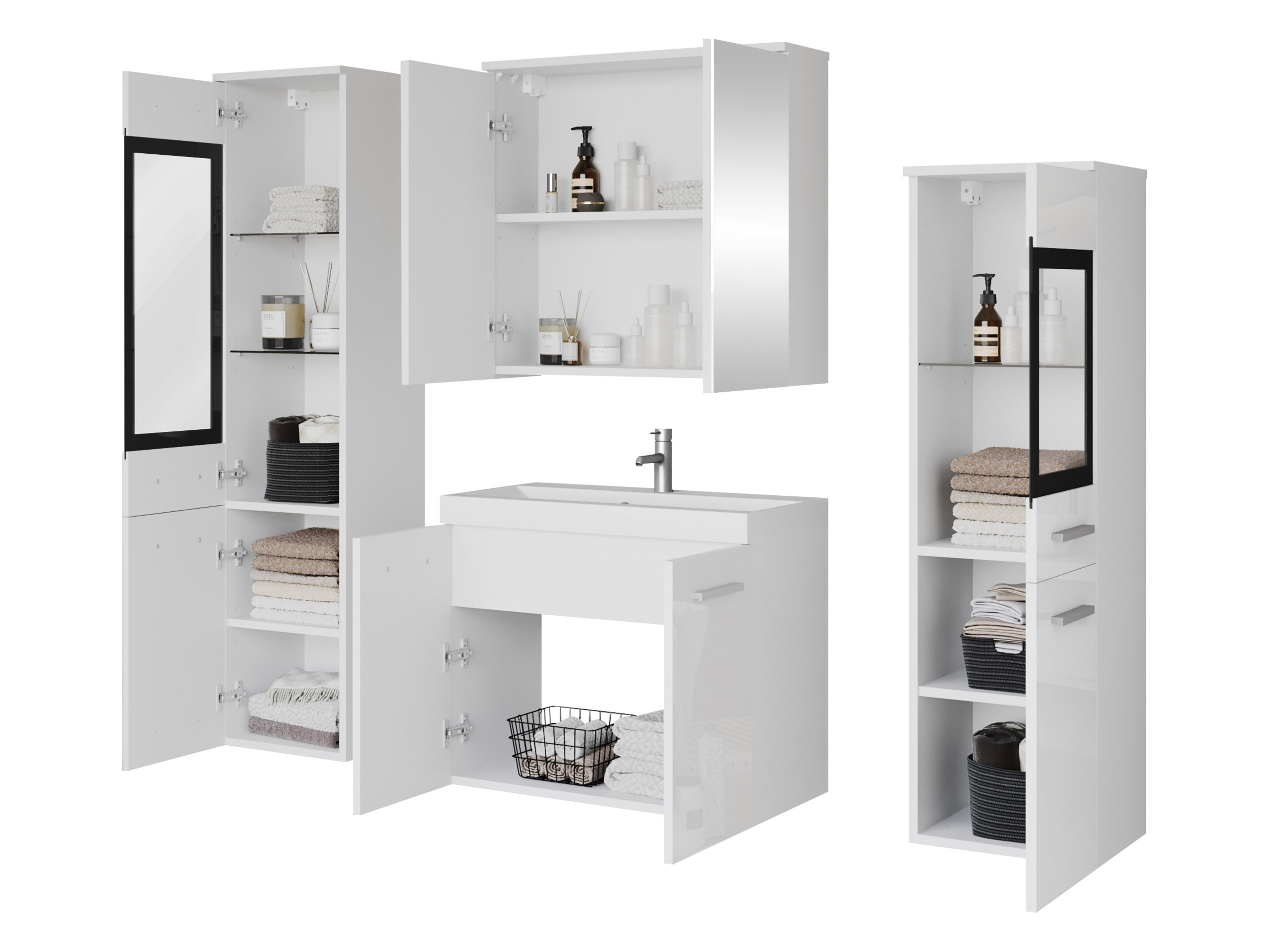 Set baie Scientia III (Matera gri + Castan)