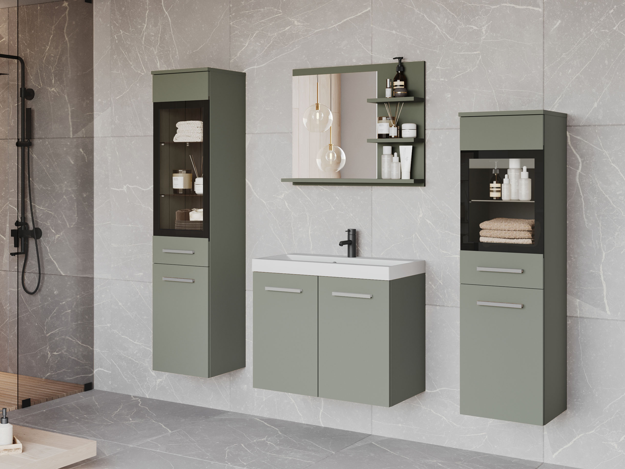 Set baie Scientia IV (Verde prăfuit)
