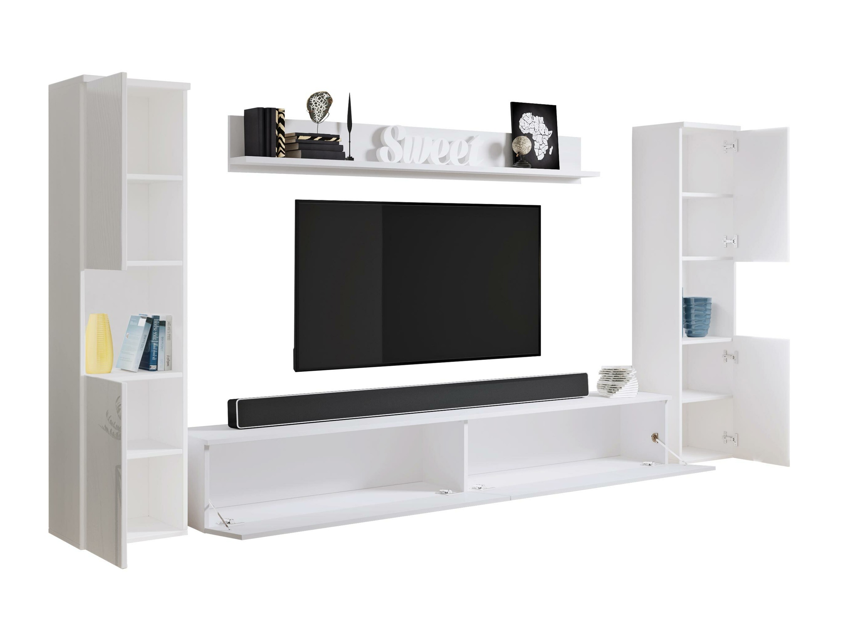 Set de living Sarasota 131 (Alb + Alb lucios)
