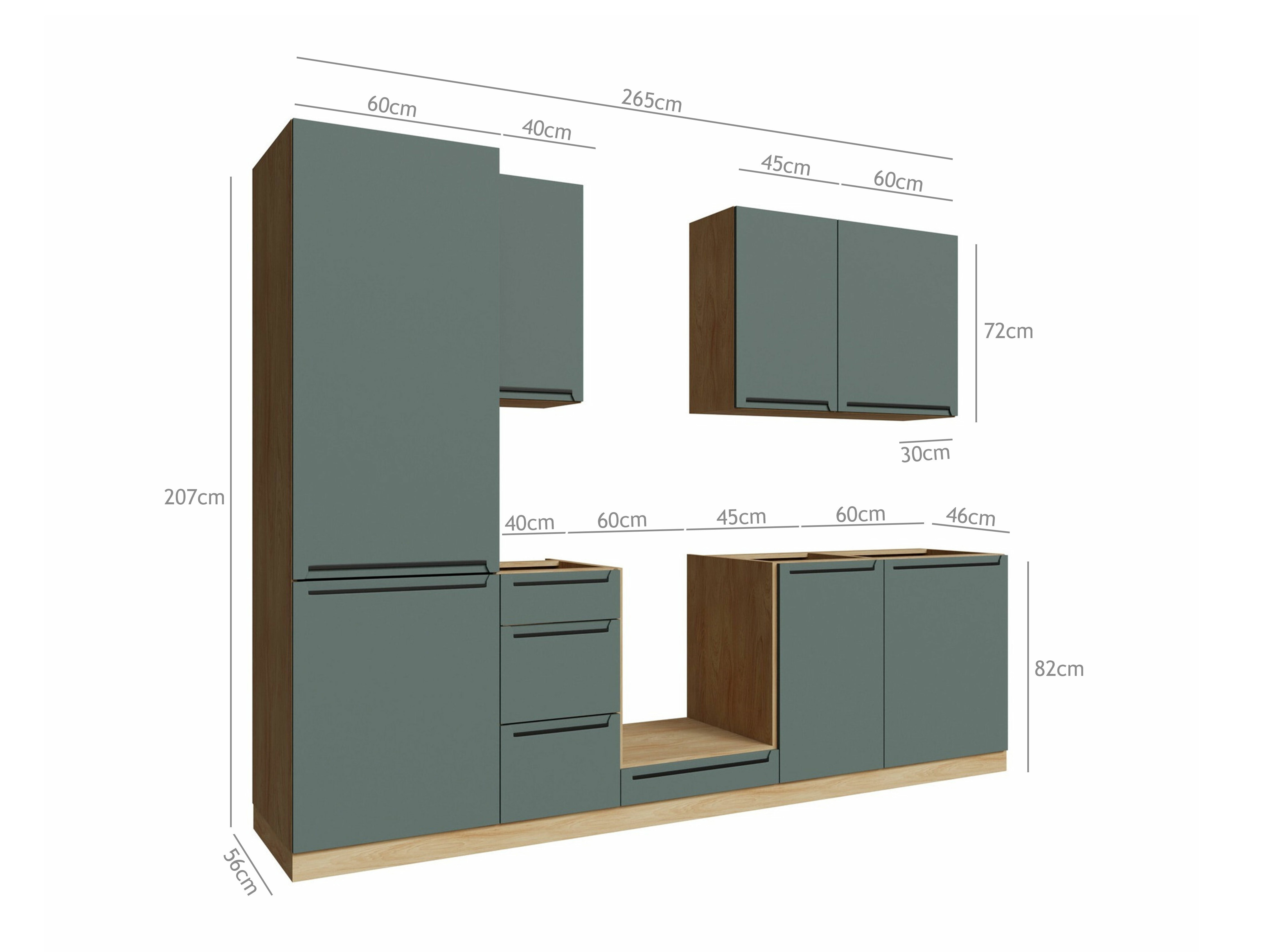 Set de bucătărie modular Riso Green 168