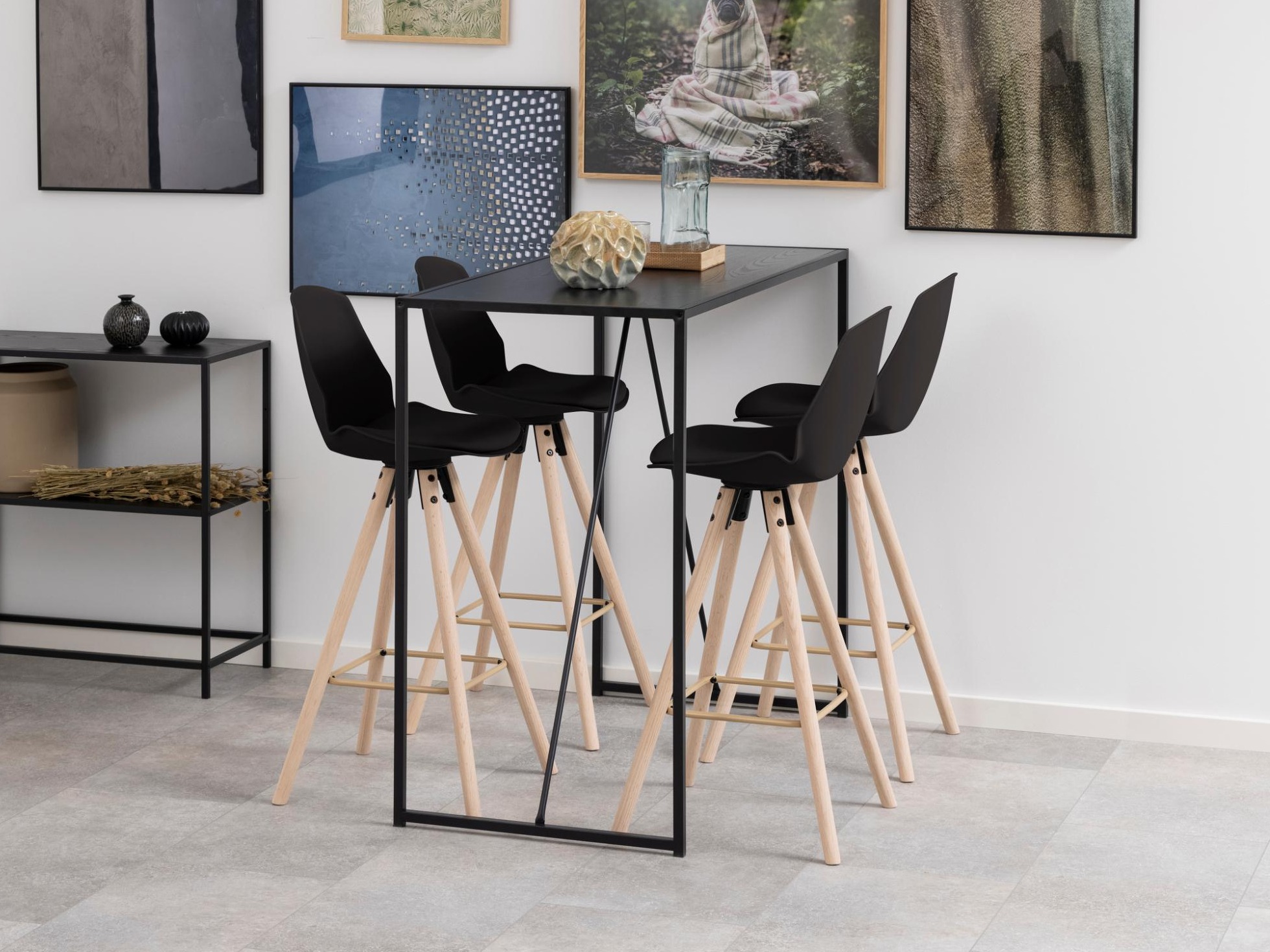 Scaun bar Norsica 966 (Negru)