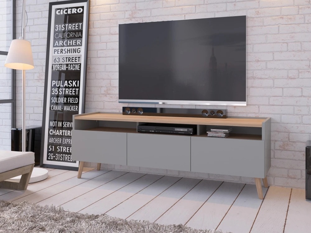 Comodă TV Monmelo 100 (Gri)