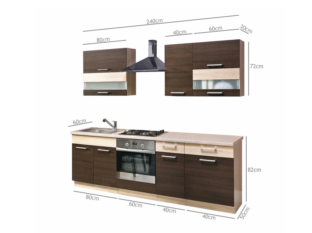 Set de bucătărie modular Mode Dark 127