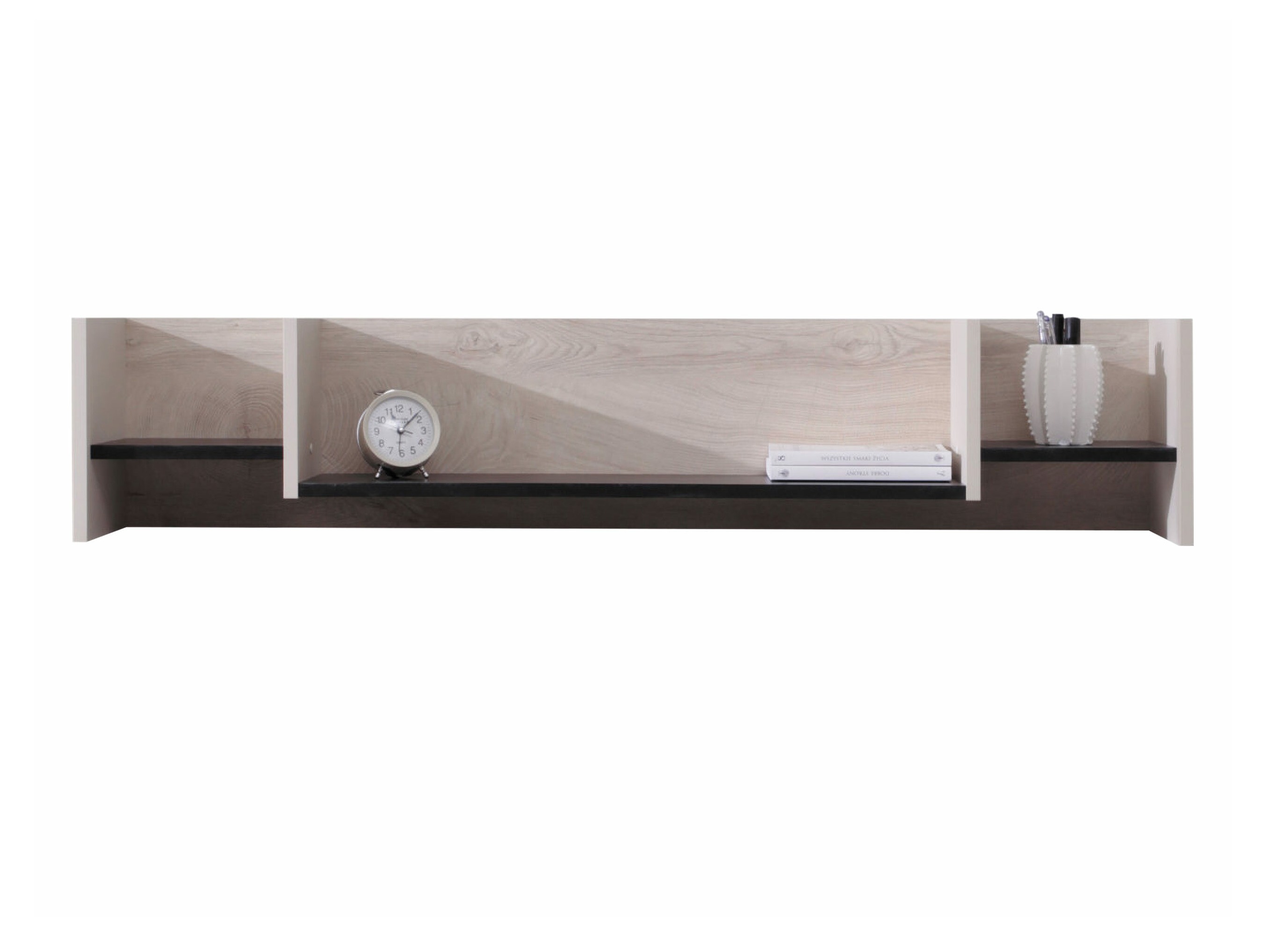 Raft de perete Camteso 111 (Negru + Stejar + Bej)