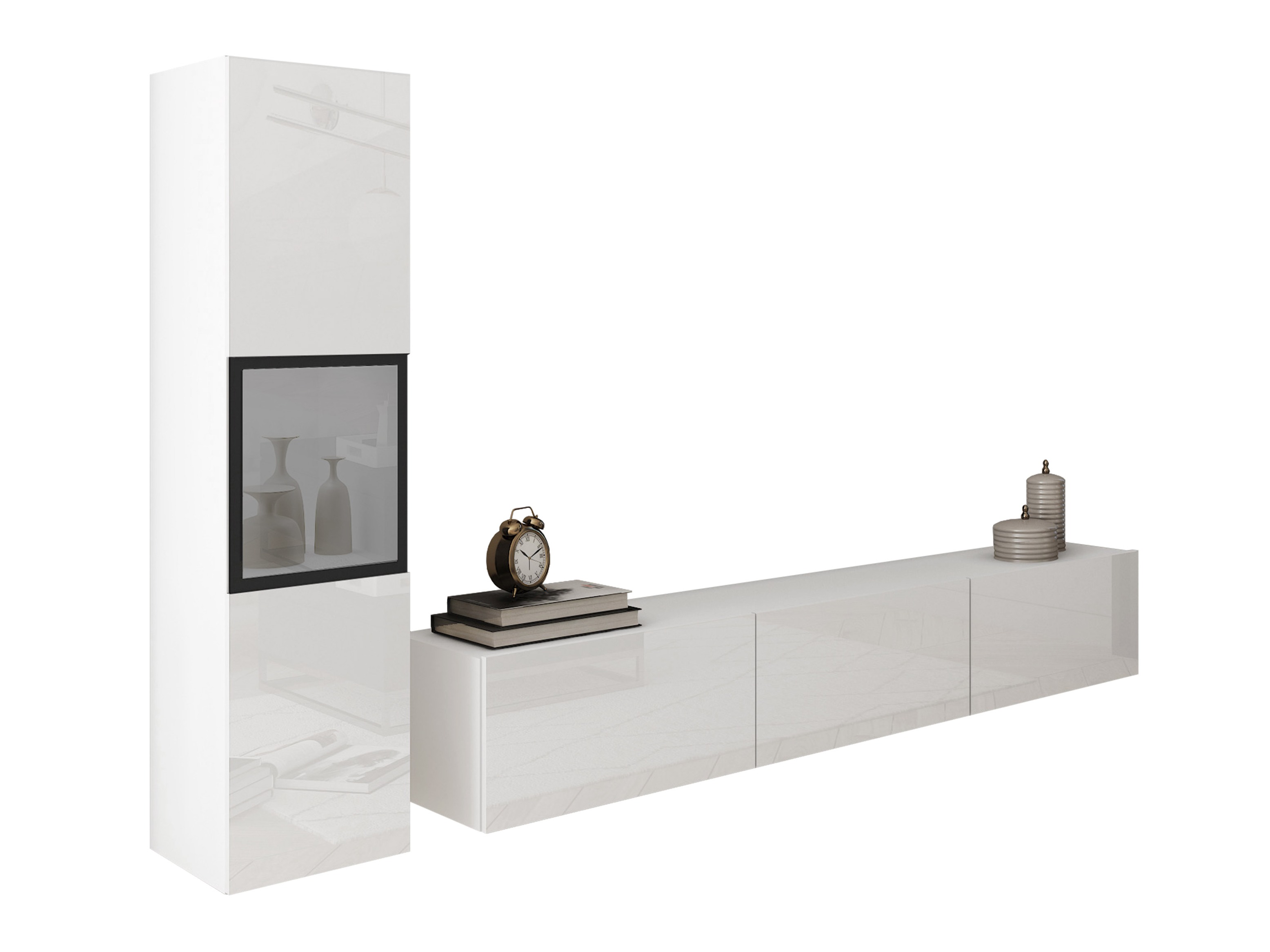 Set de living Sarasota 192 (Alb + Alb lucios)