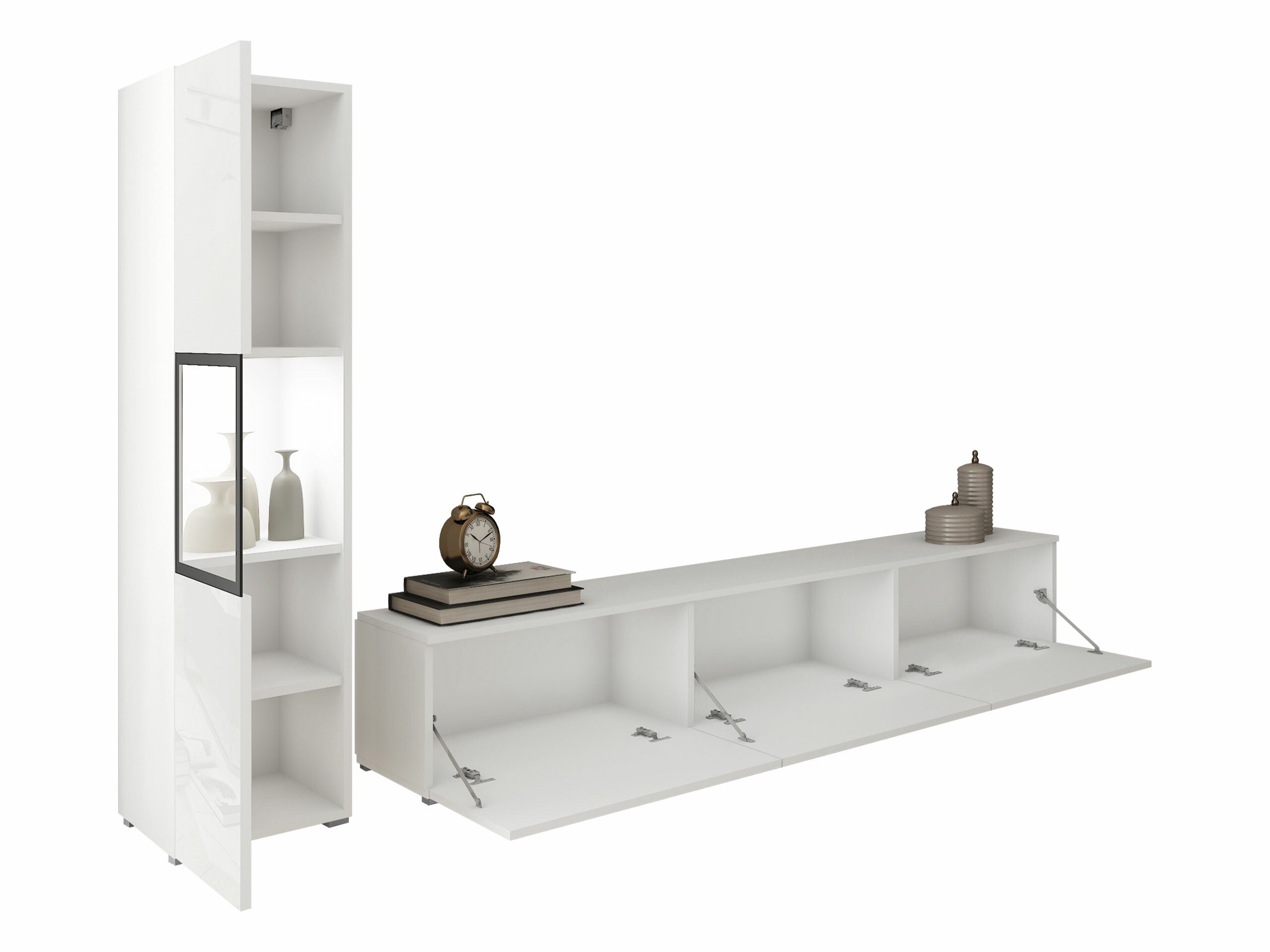 Set de living Sarasota 192 (Alb + Alb lucios)
