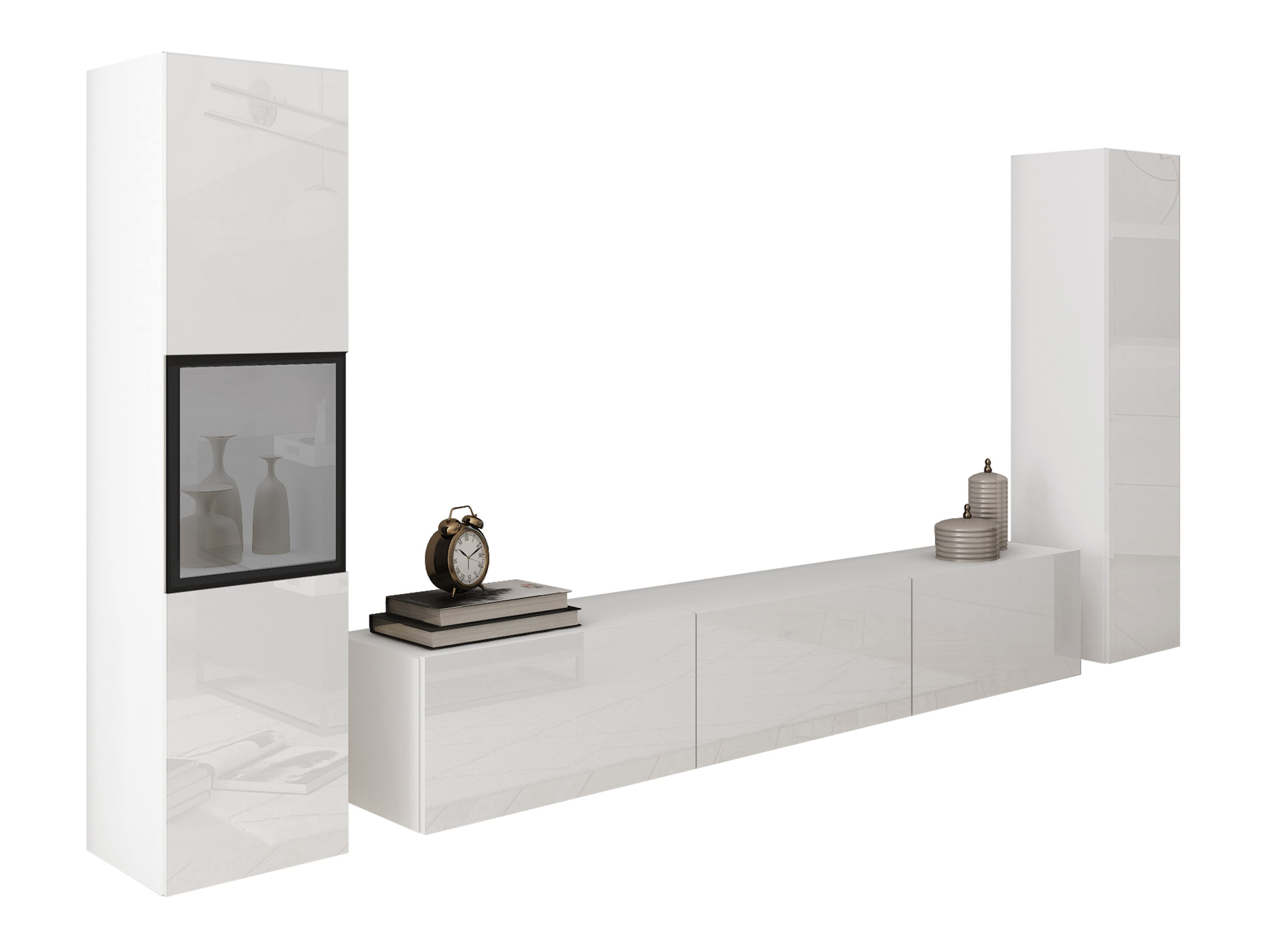 Set de living Sarasota 193 (Alb + Alb lucios)