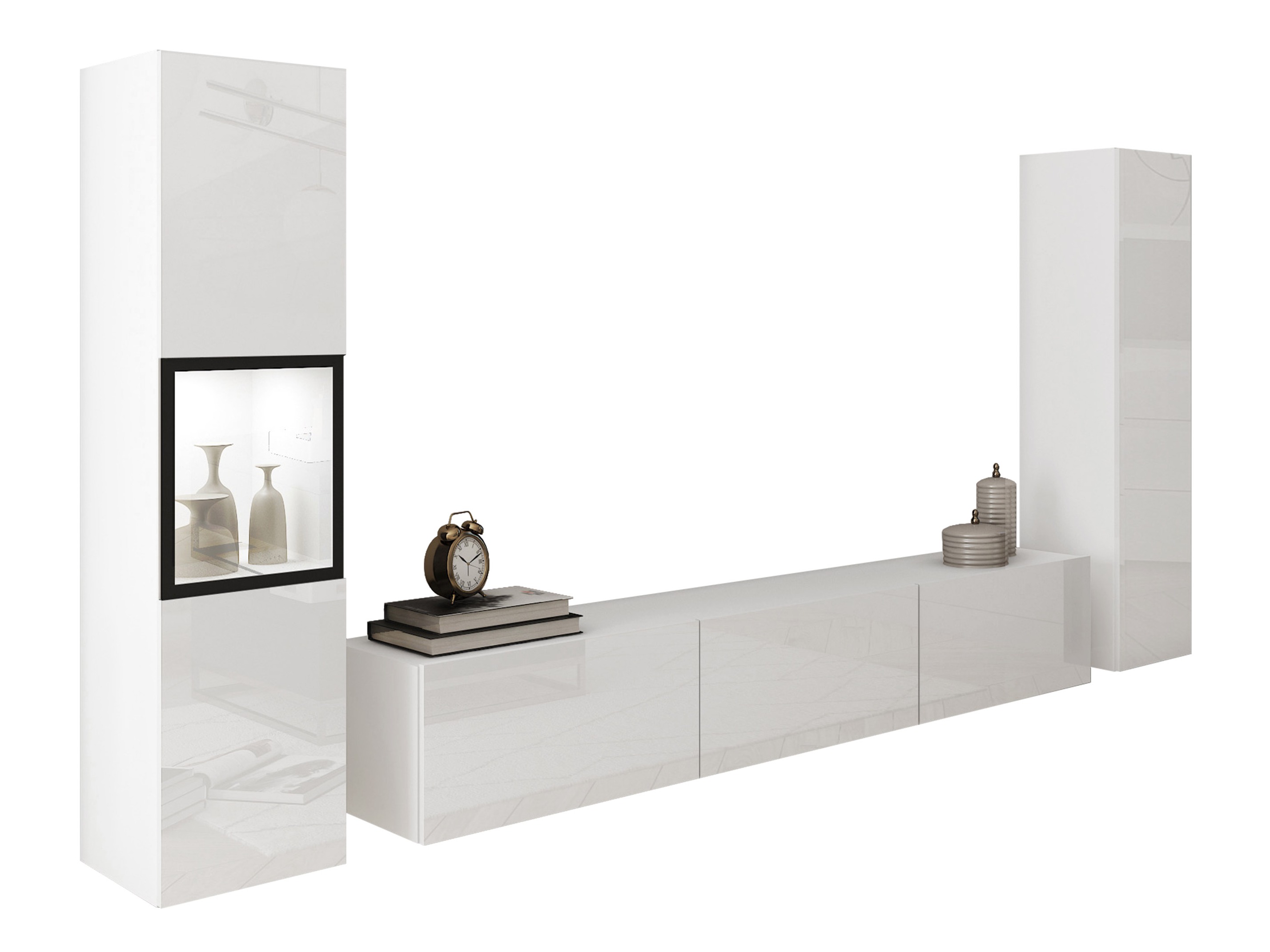 Set de living Sarasota 193 (Alb + Alb lucios)
