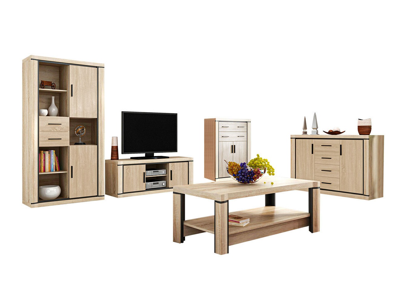 Set de living Lorelie 124 (Stejar Sonoma)