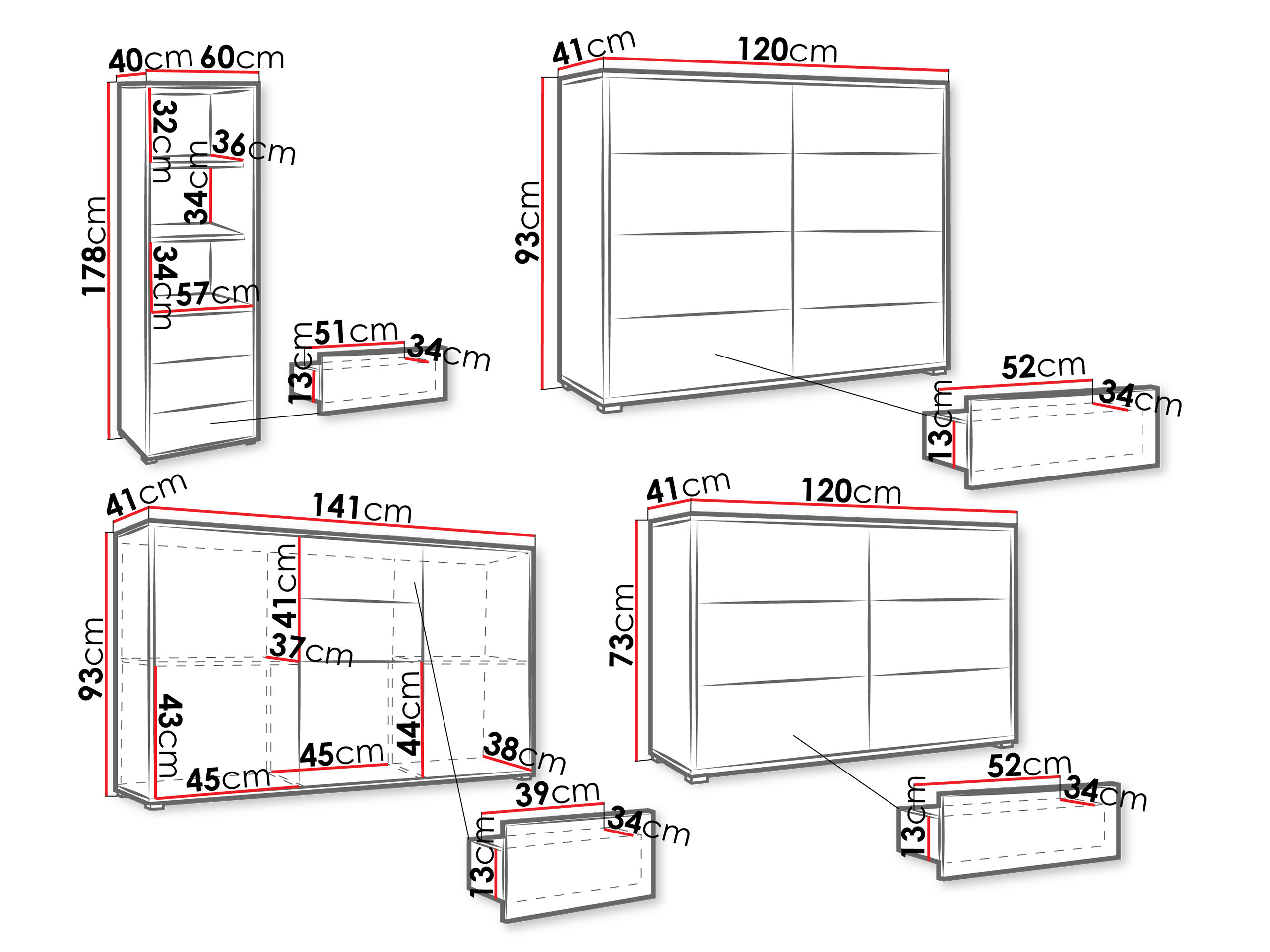 Set de living Comfivo Tutela II (Alb)