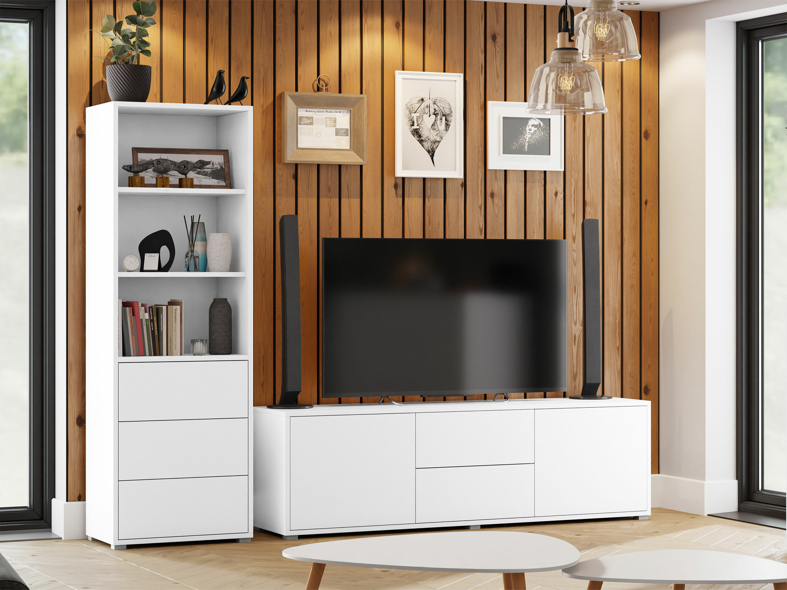 Set de living Comfivo Tutela IV (Alb)