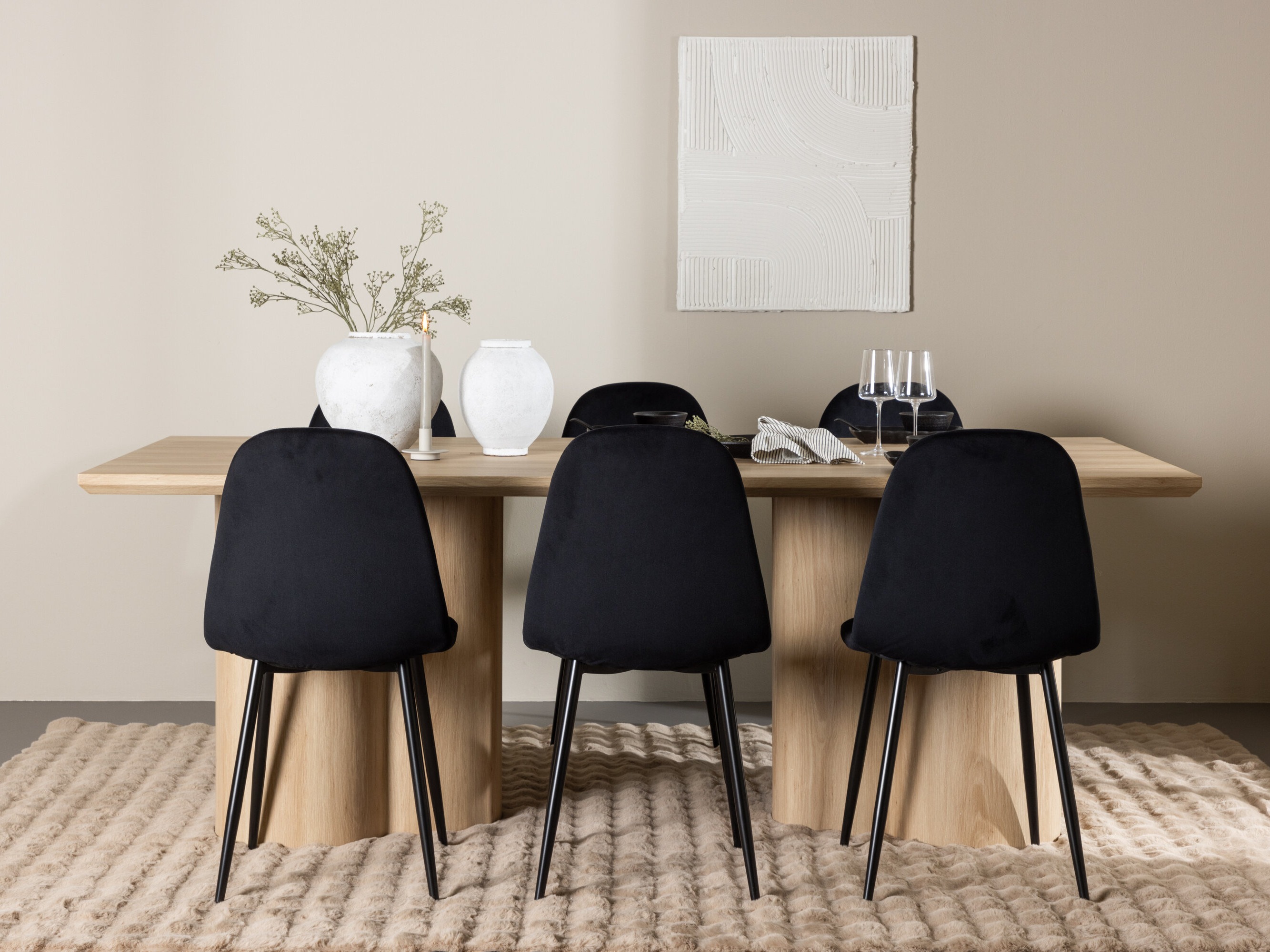 Set de mese Dallas 5018 (Negru)