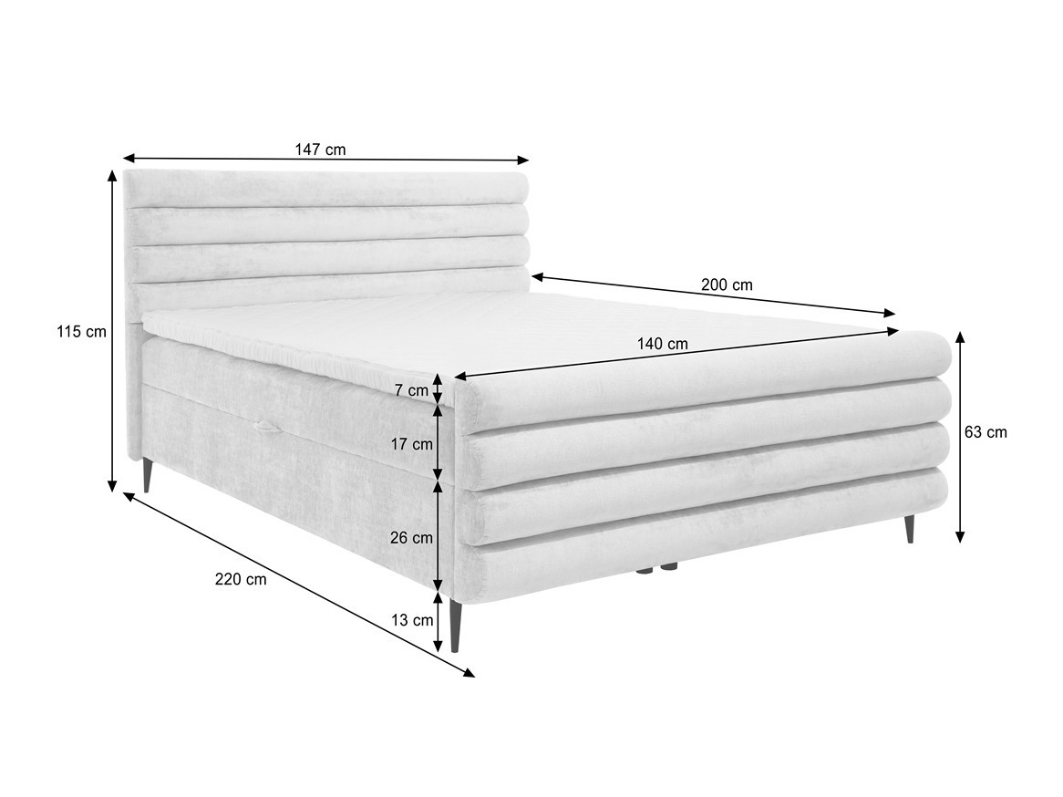 Pat boxspring Margate 134 (Clara 215.16)