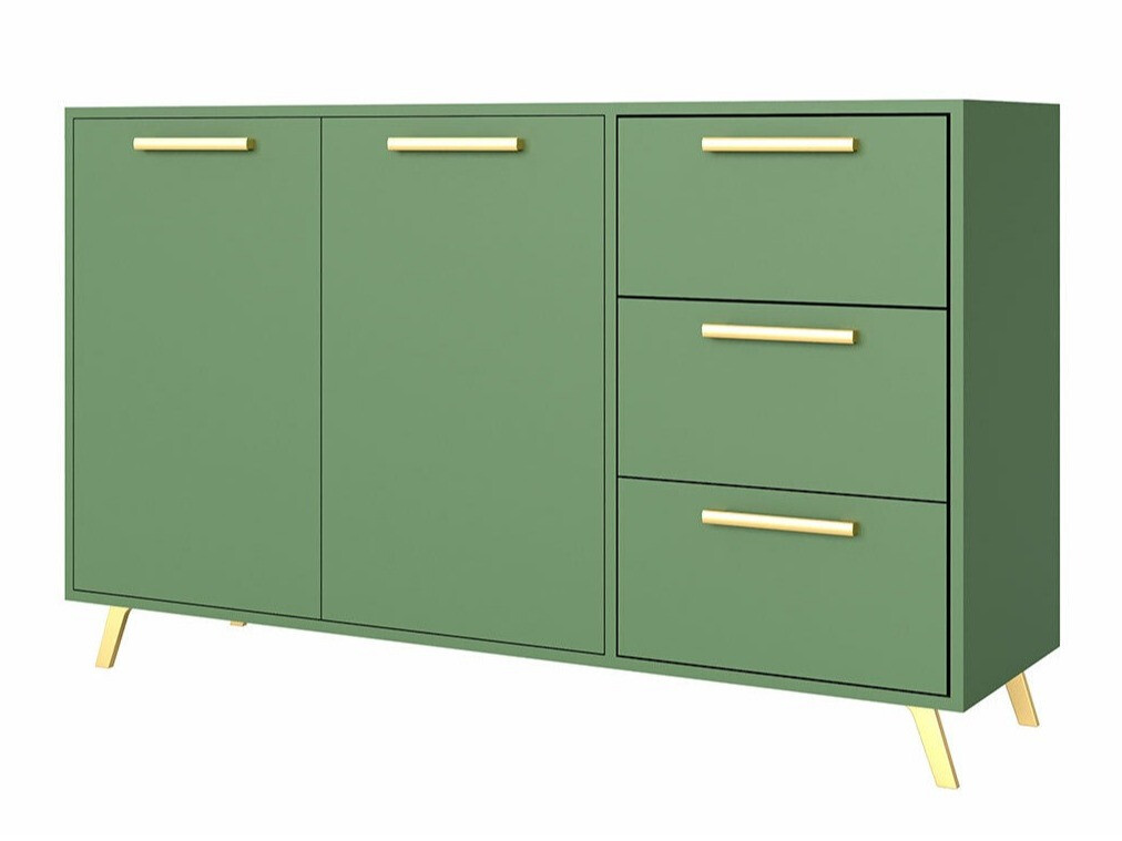 Comodă Rosa (Verde + Auriu)