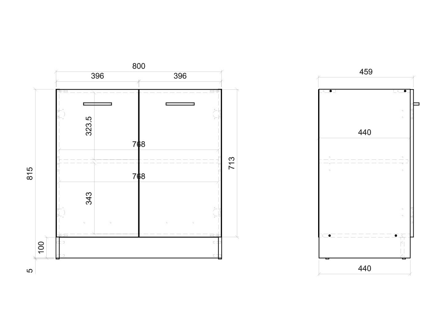 Dulap modular cu uși Quti 110