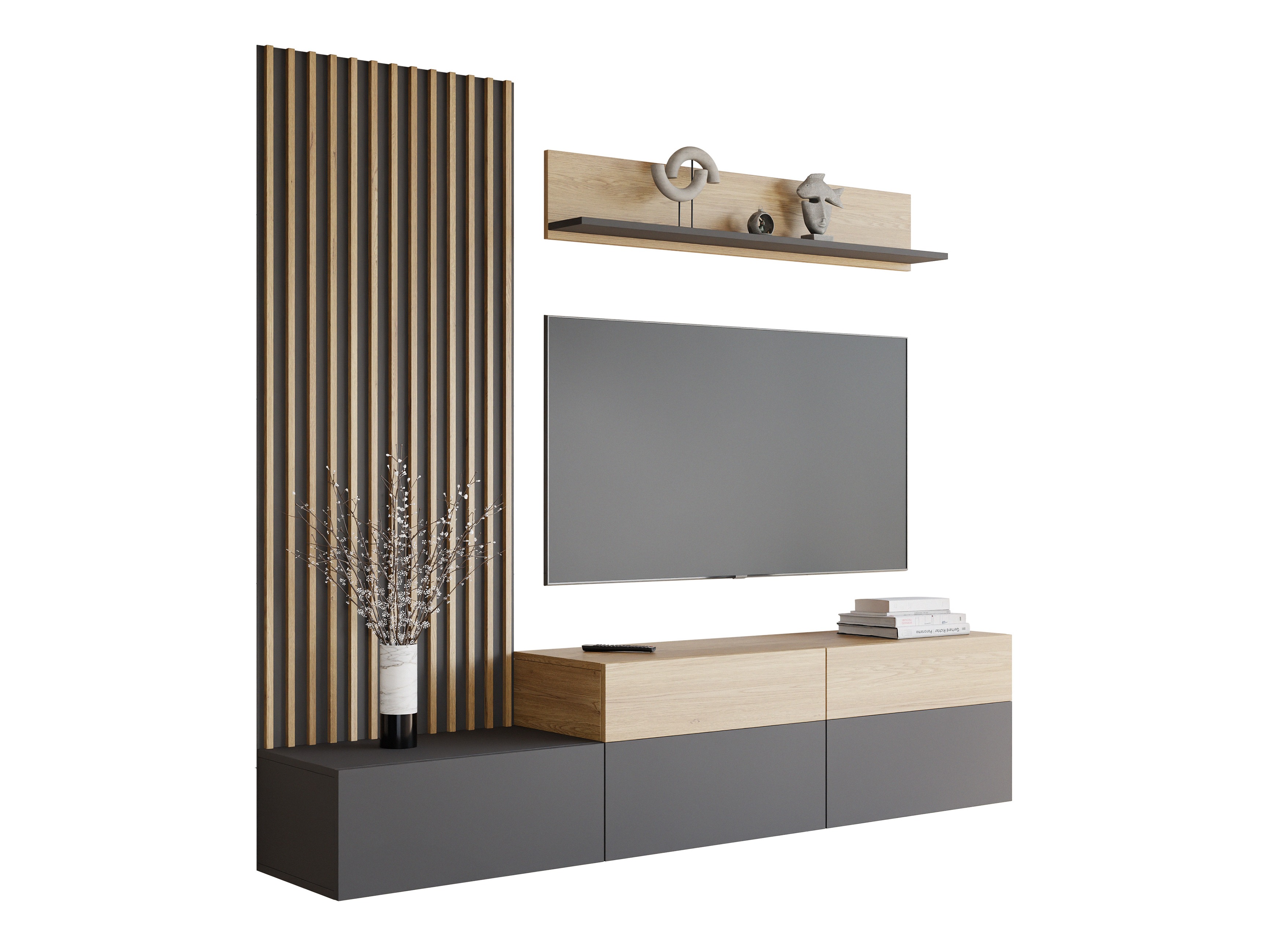 Set de living Comfivo Munium I (Grafit + Stejar)