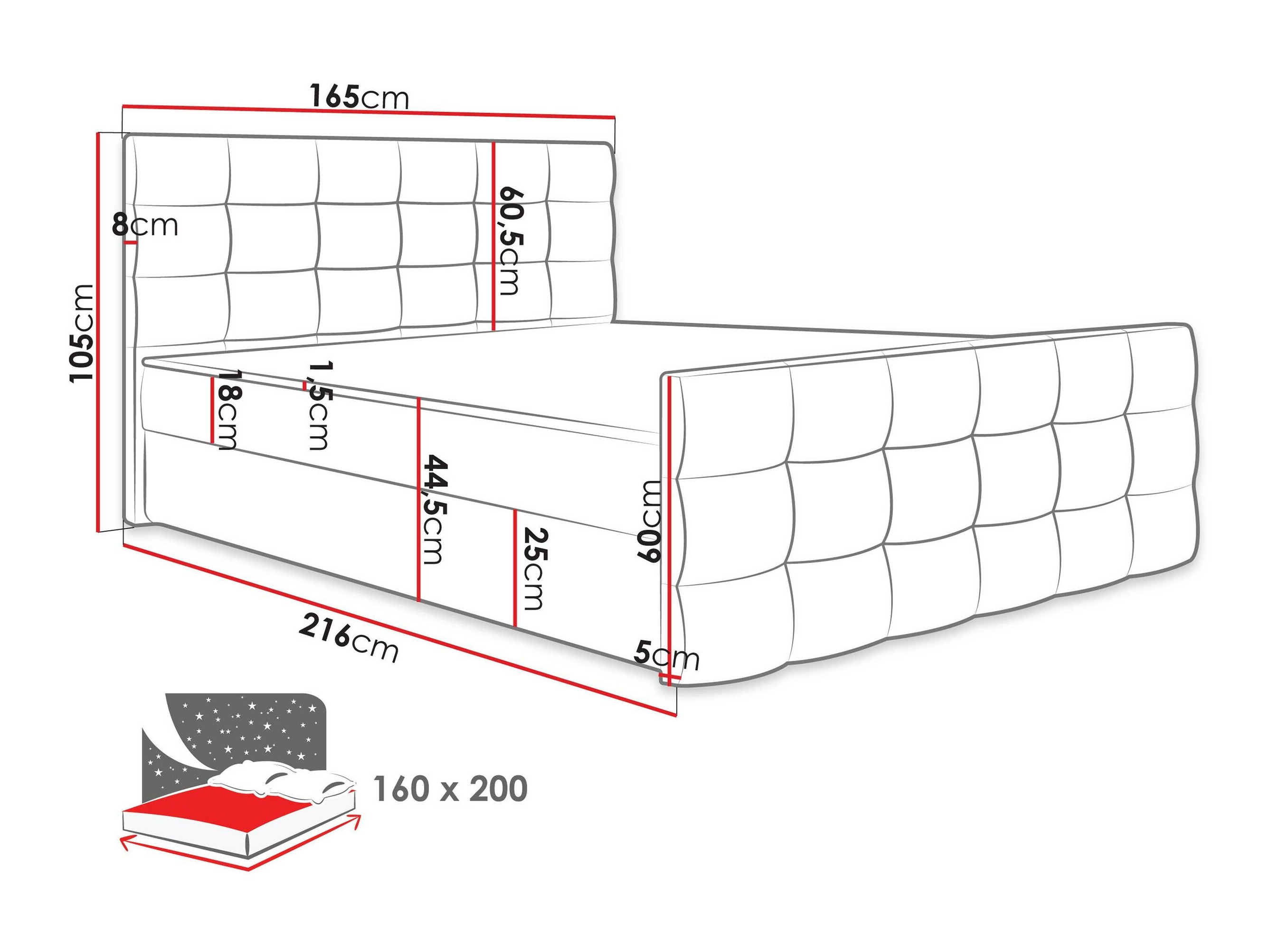 Pat boxspring Memphis 113 (Rico 19)