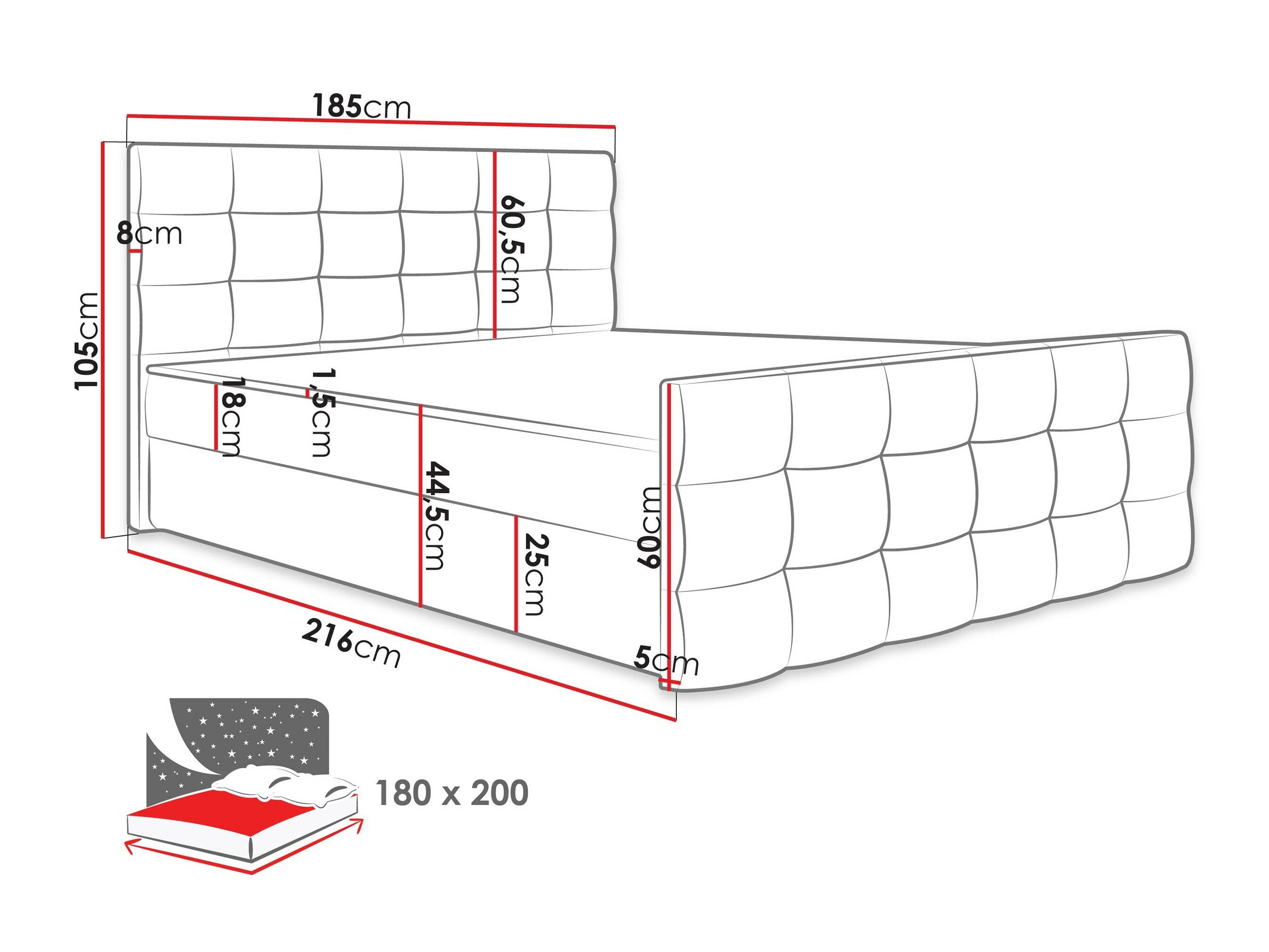 Pat boxspring Memphis 113 (Rico 19)