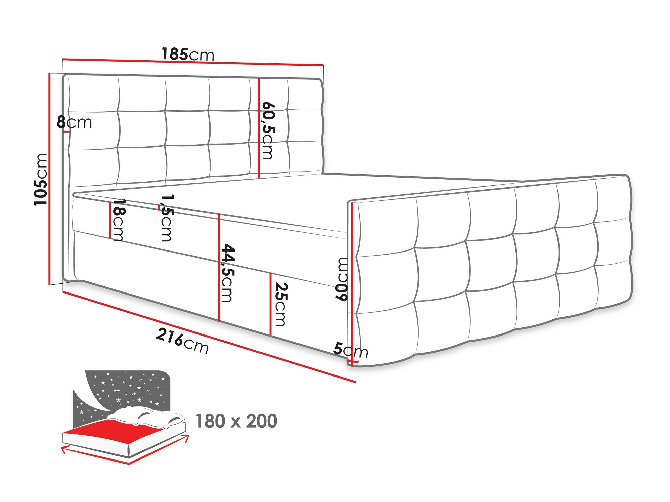 Pat boxspring Memphis 113 (Rico 20)