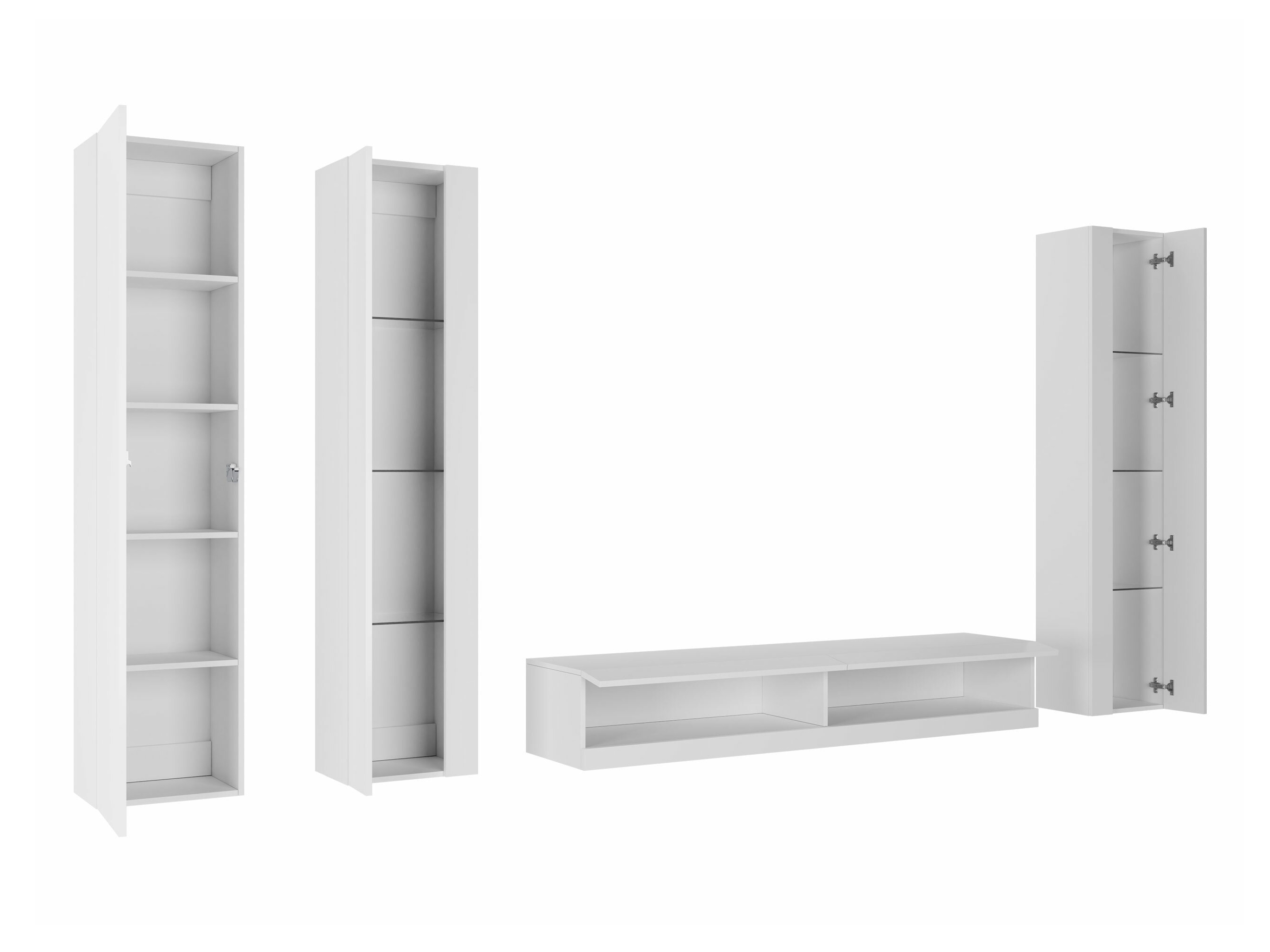 Set de living Vilrin VII (Alb + Alb lucios)