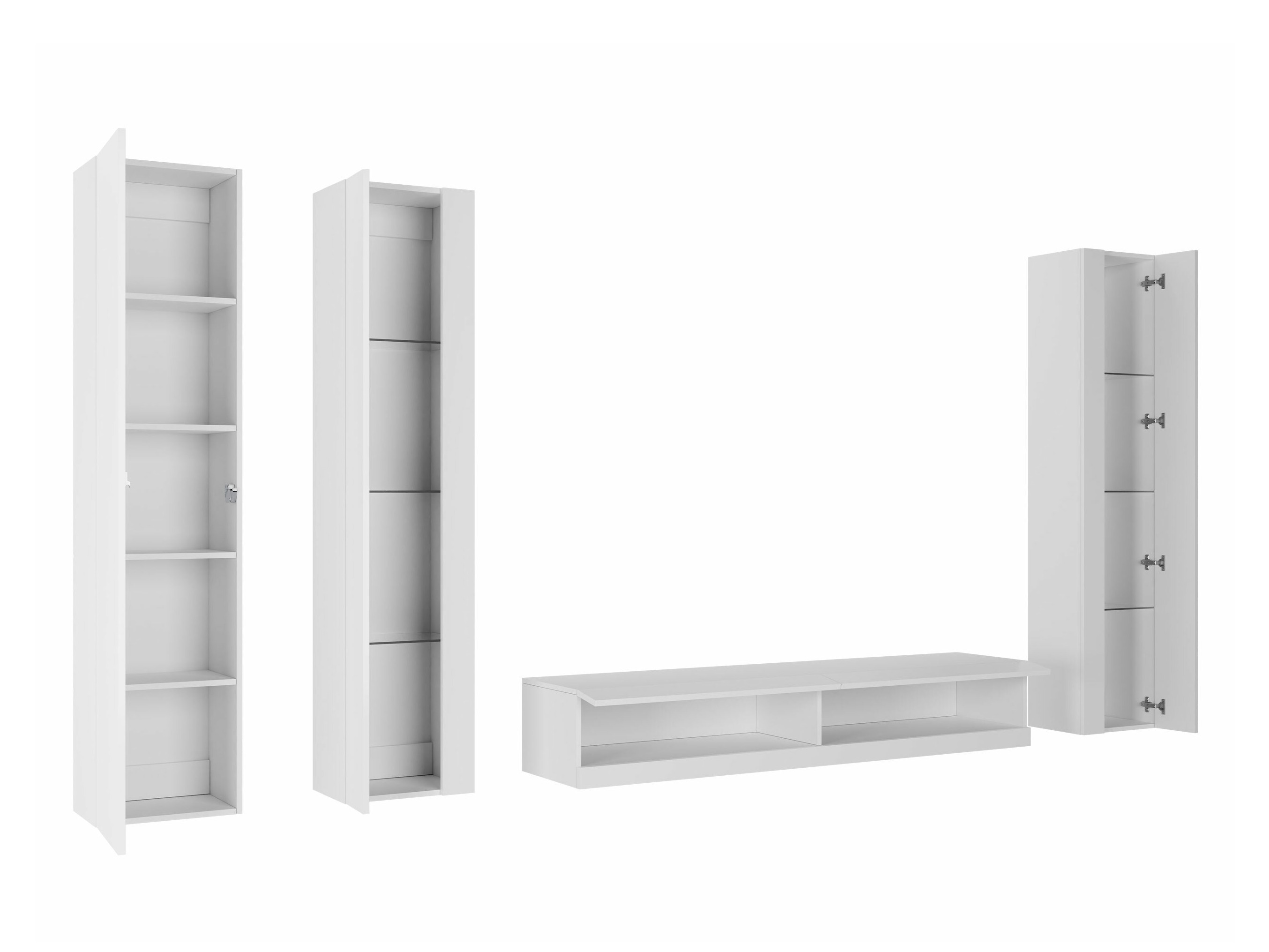 Set de living Vilrin VII (Alb + Alb lucios)