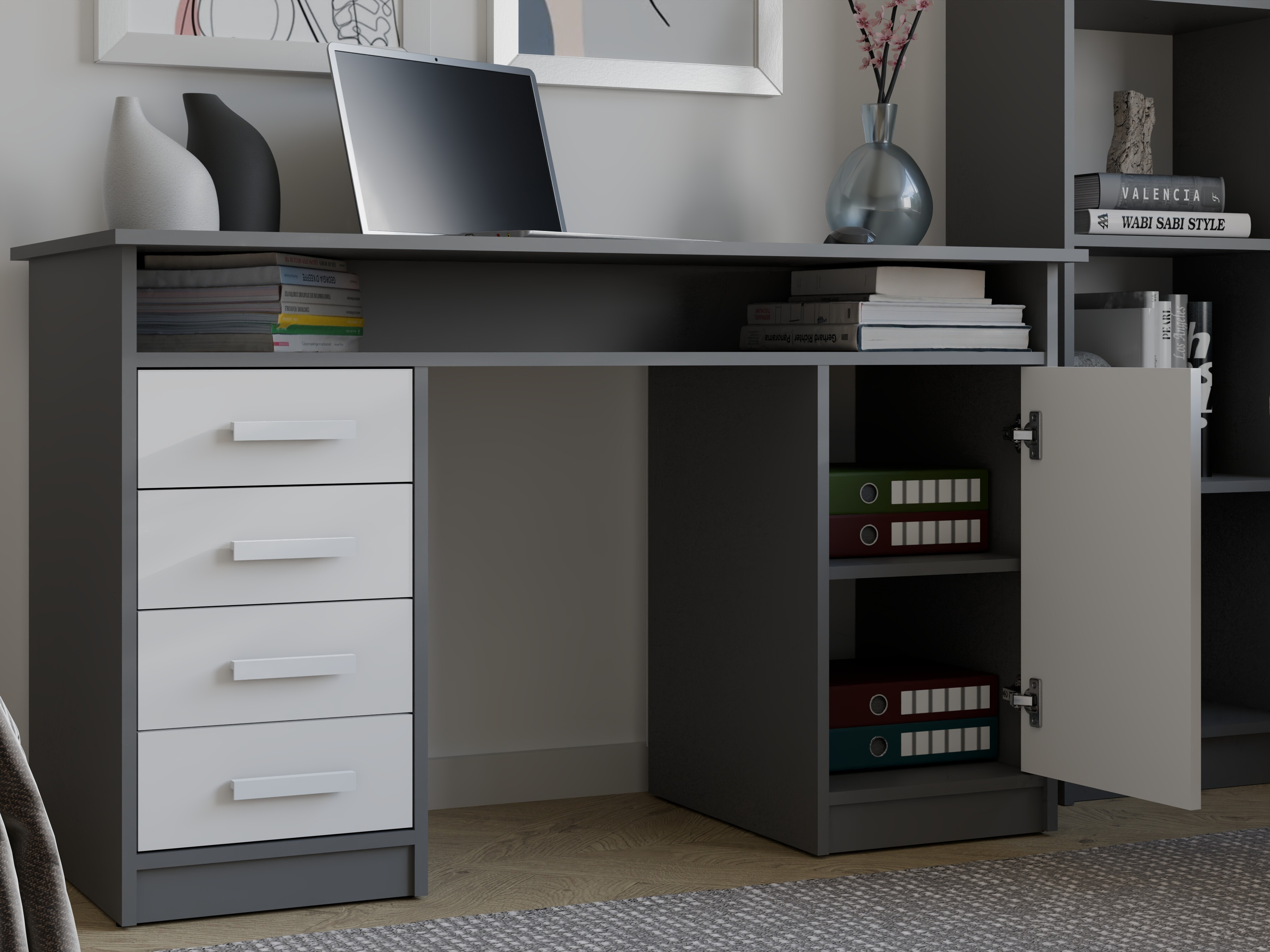 Birou Mandeville 329 (Alb + Antracit)
