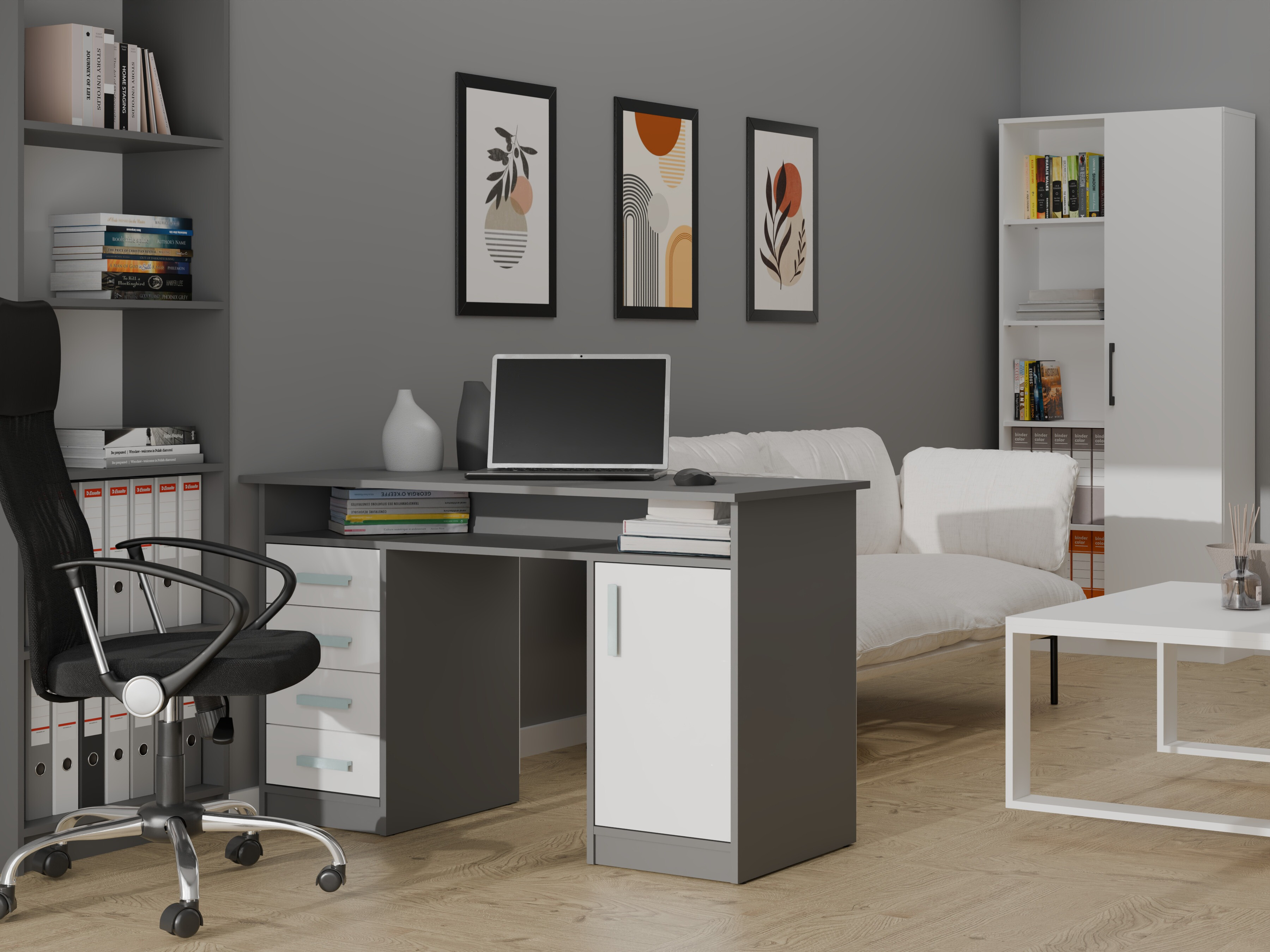 Birou Mandeville 329 (Alb + Antracit)