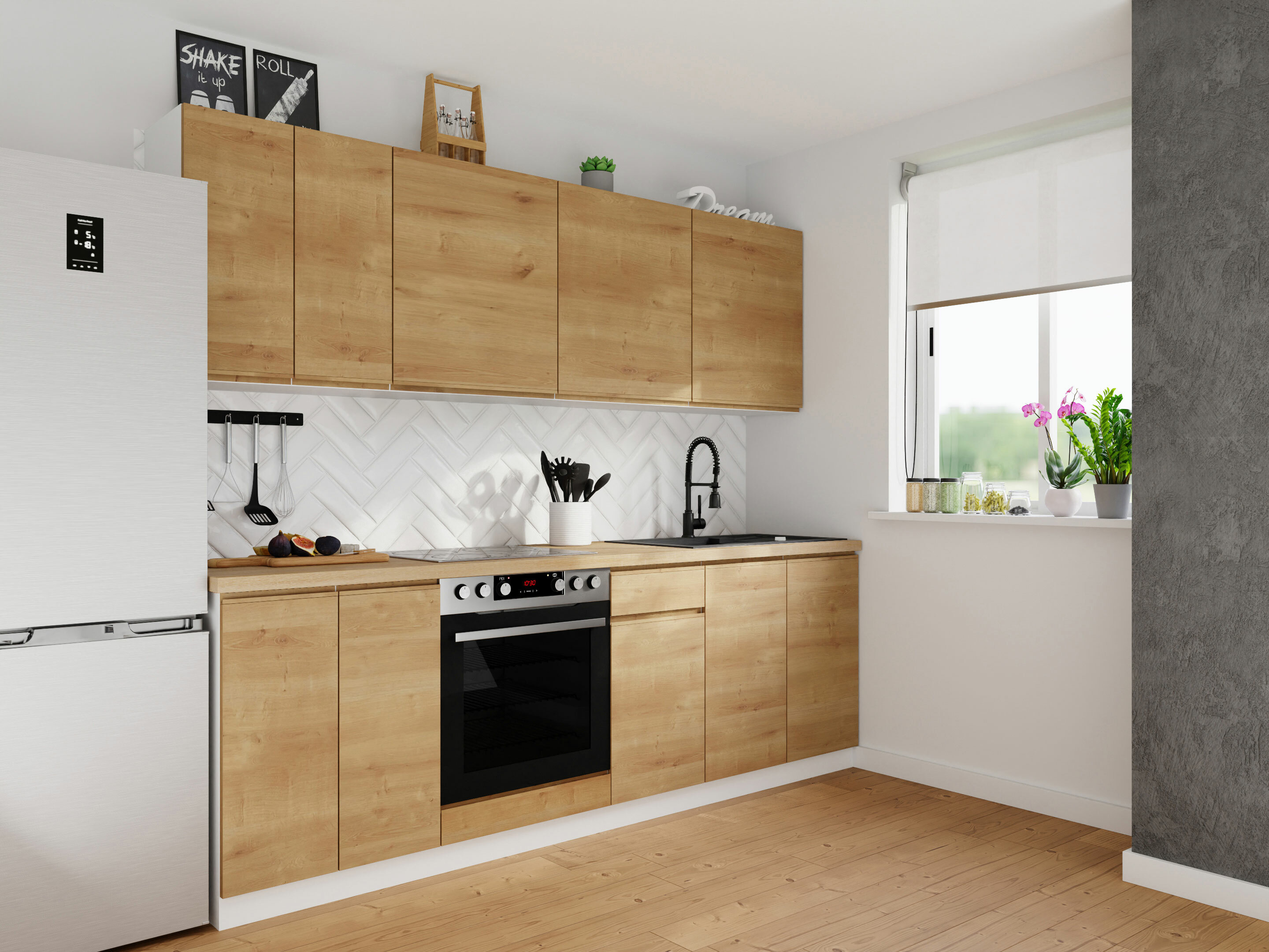 Dulap de perete modular Soli Oak 139