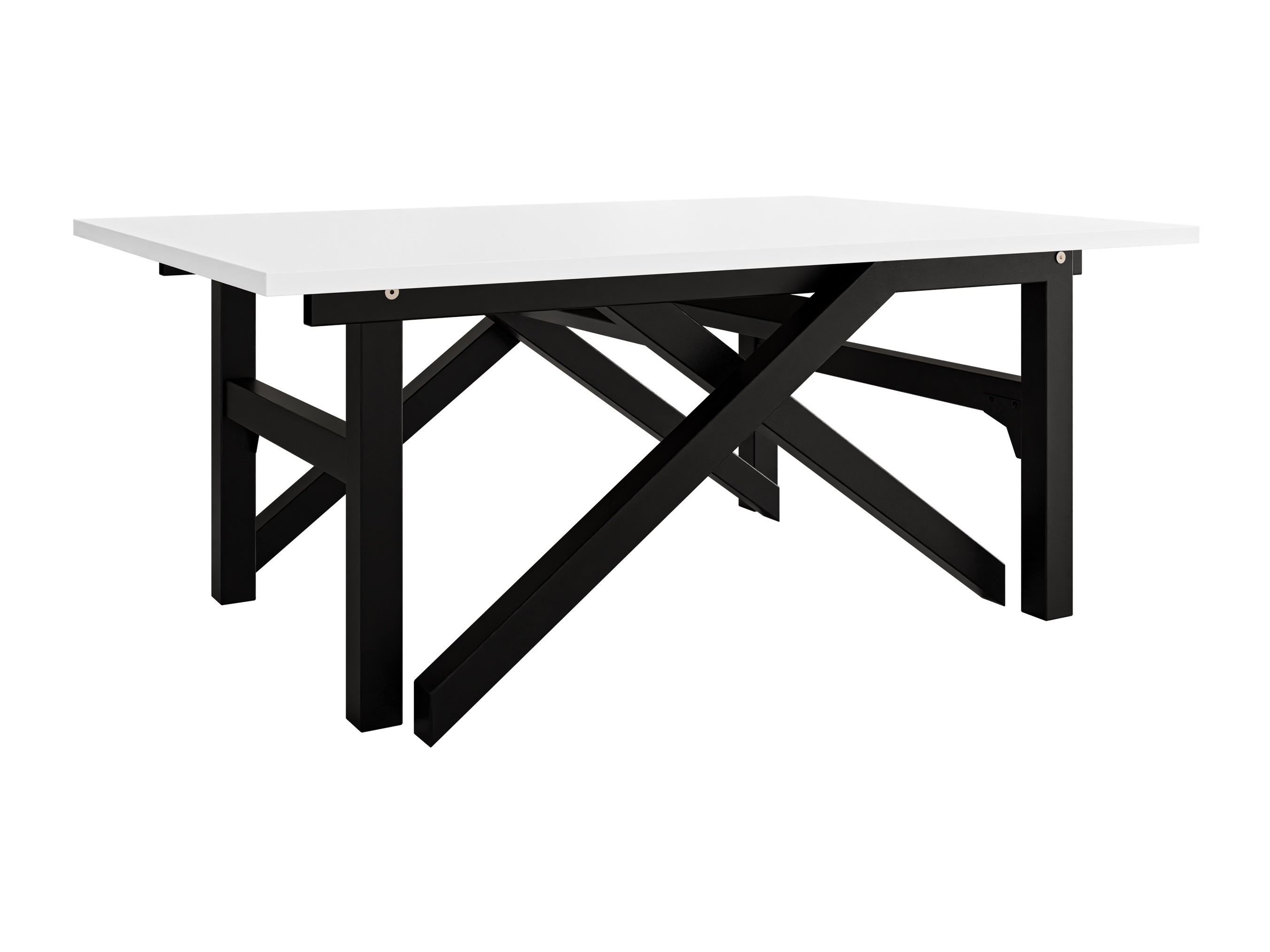 Măsuță de cafea extensibila Oswego 151 (Alb + Negru)