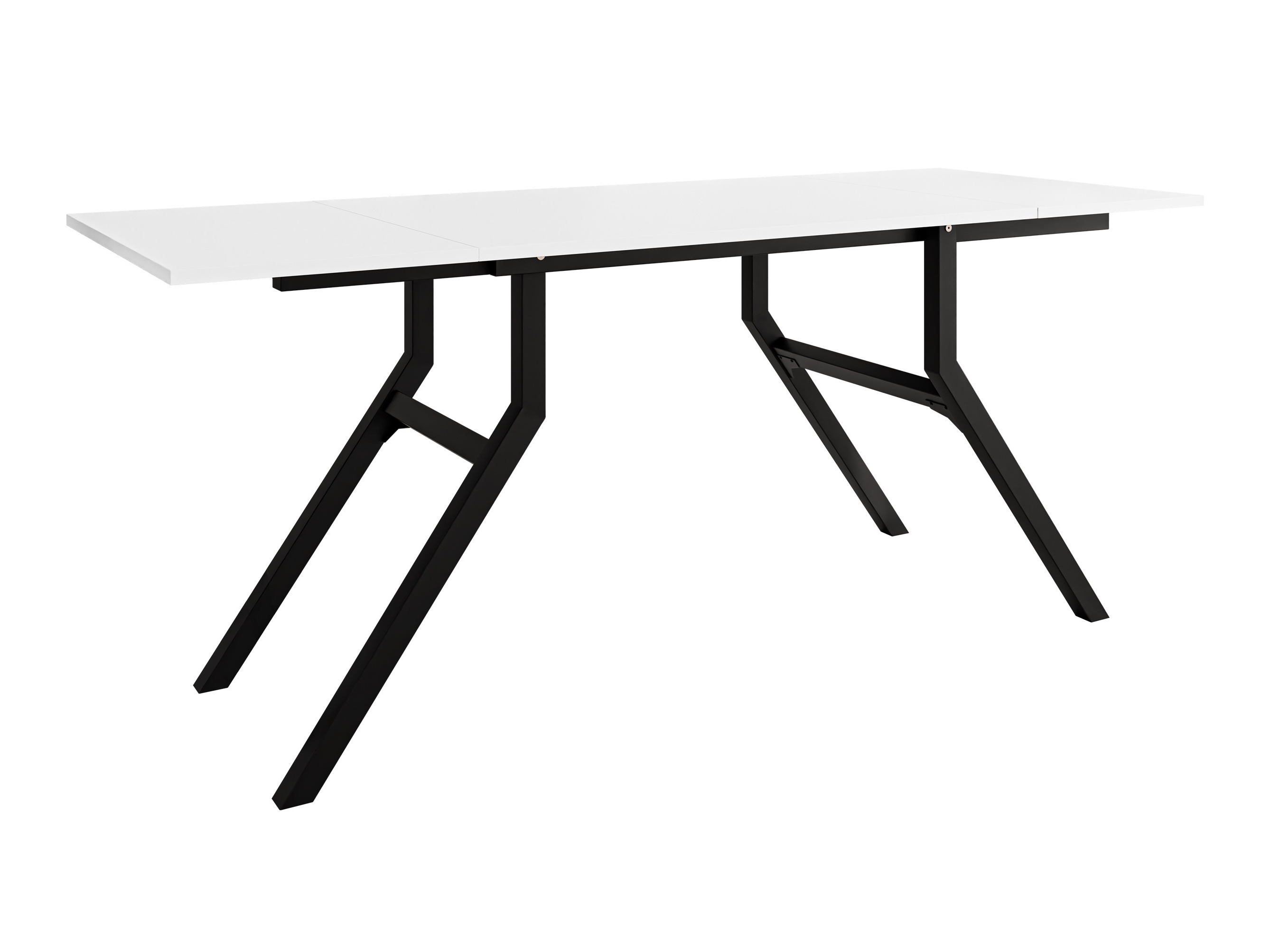 Măsuță de cafea extensibila Oswego 151 (Alb + Negru)