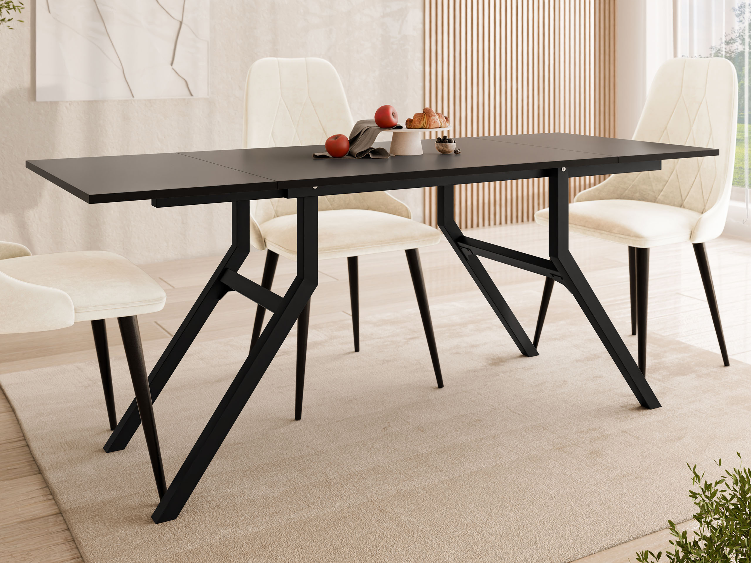 Măsuță de cafea extensibila Oswego 151 (Negru)