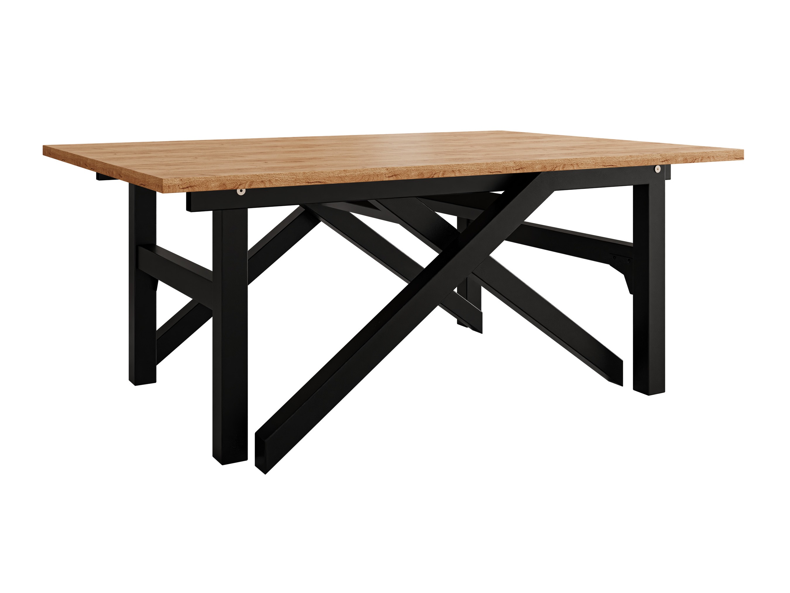 Măsuță de cafea extensibila Oswego 151 (Stejar Craft auriu + Negru)