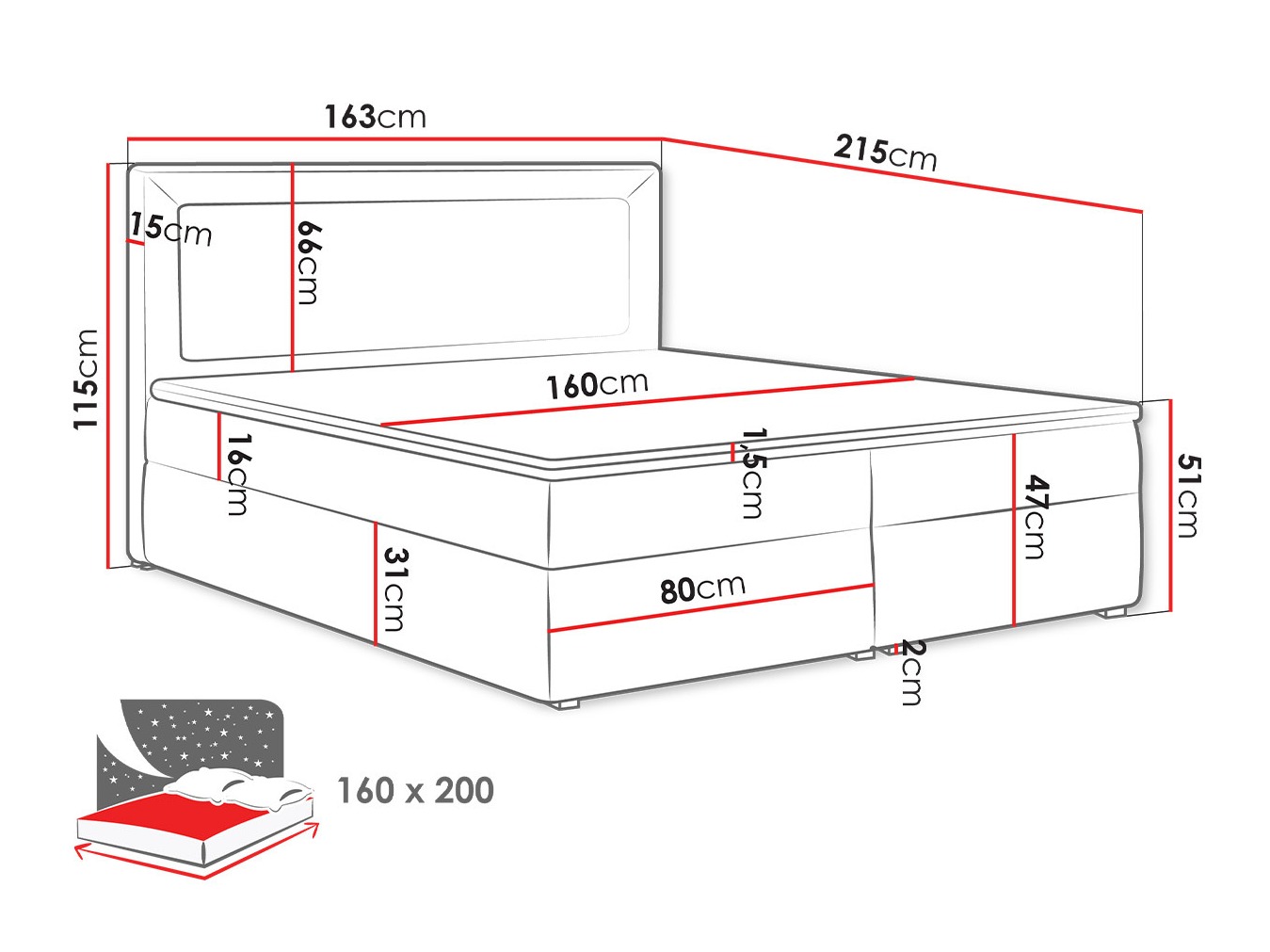 Pat boxspring Pomona 112 (Victoria 14 863)