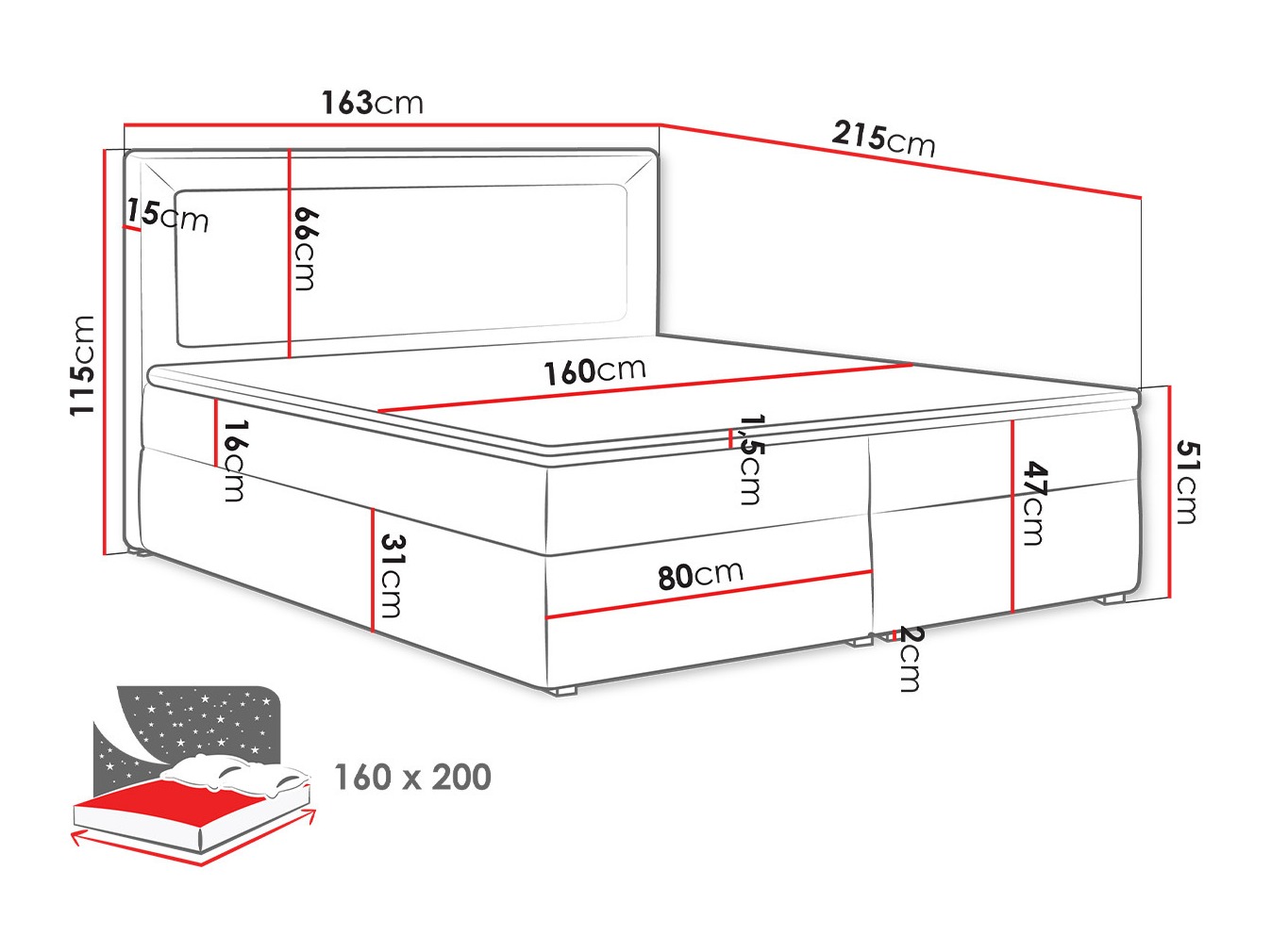 Pat boxspring Pomona 112 (Victoria 14 869)