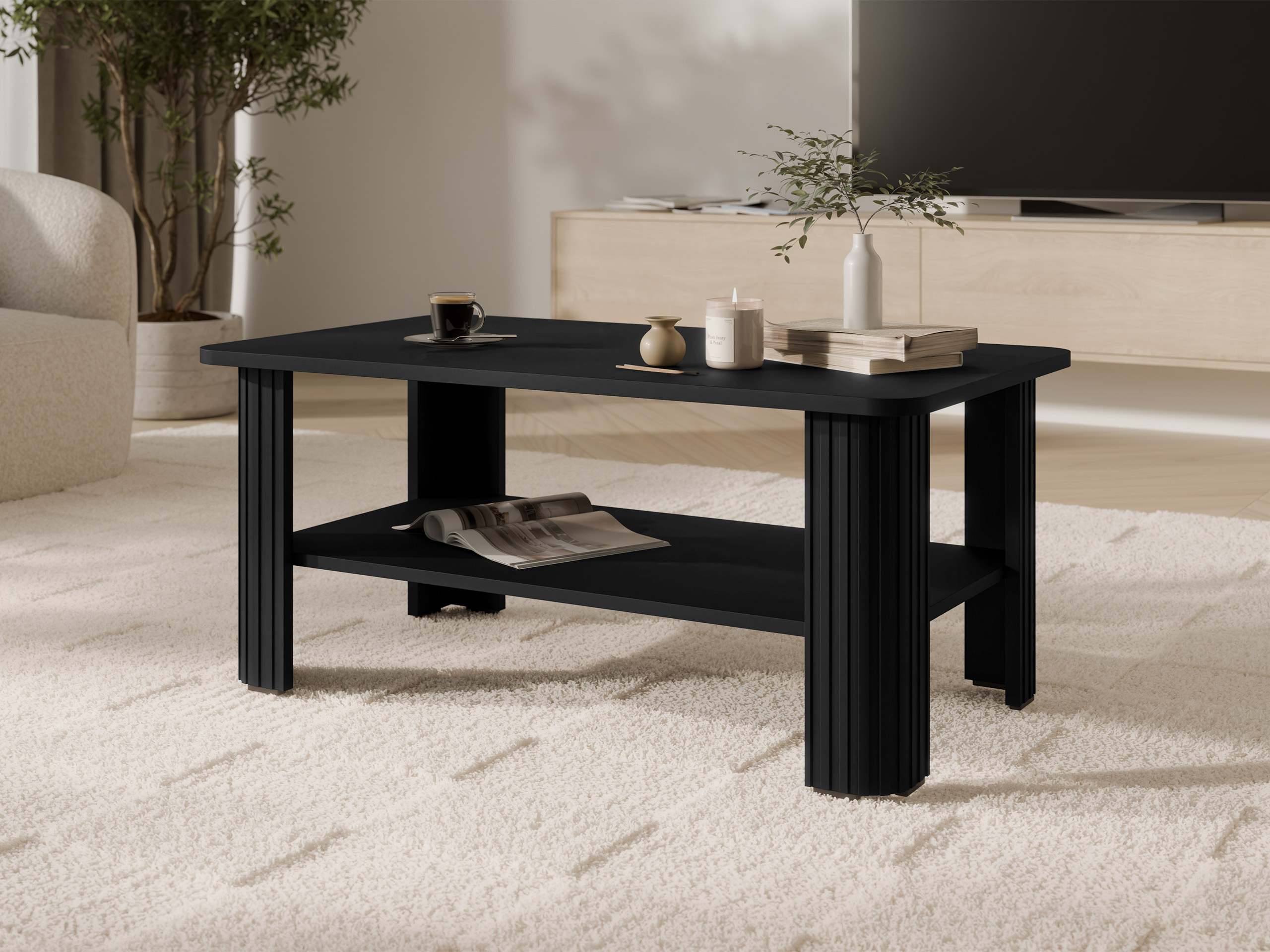 Măsuță de cafea Charlotte 213 (Negru)