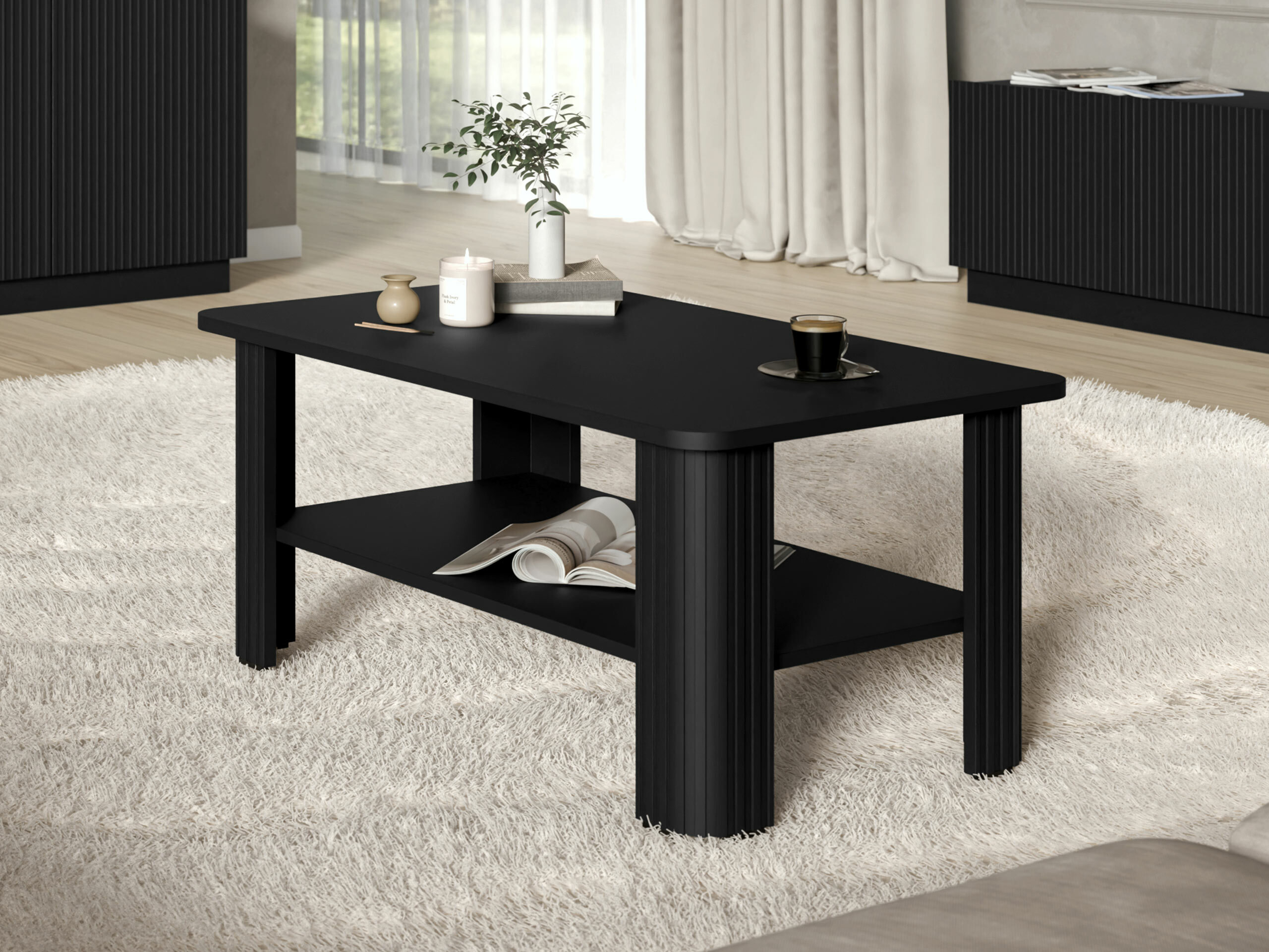 Măsuță de cafea Charlotte 213 (Negru)