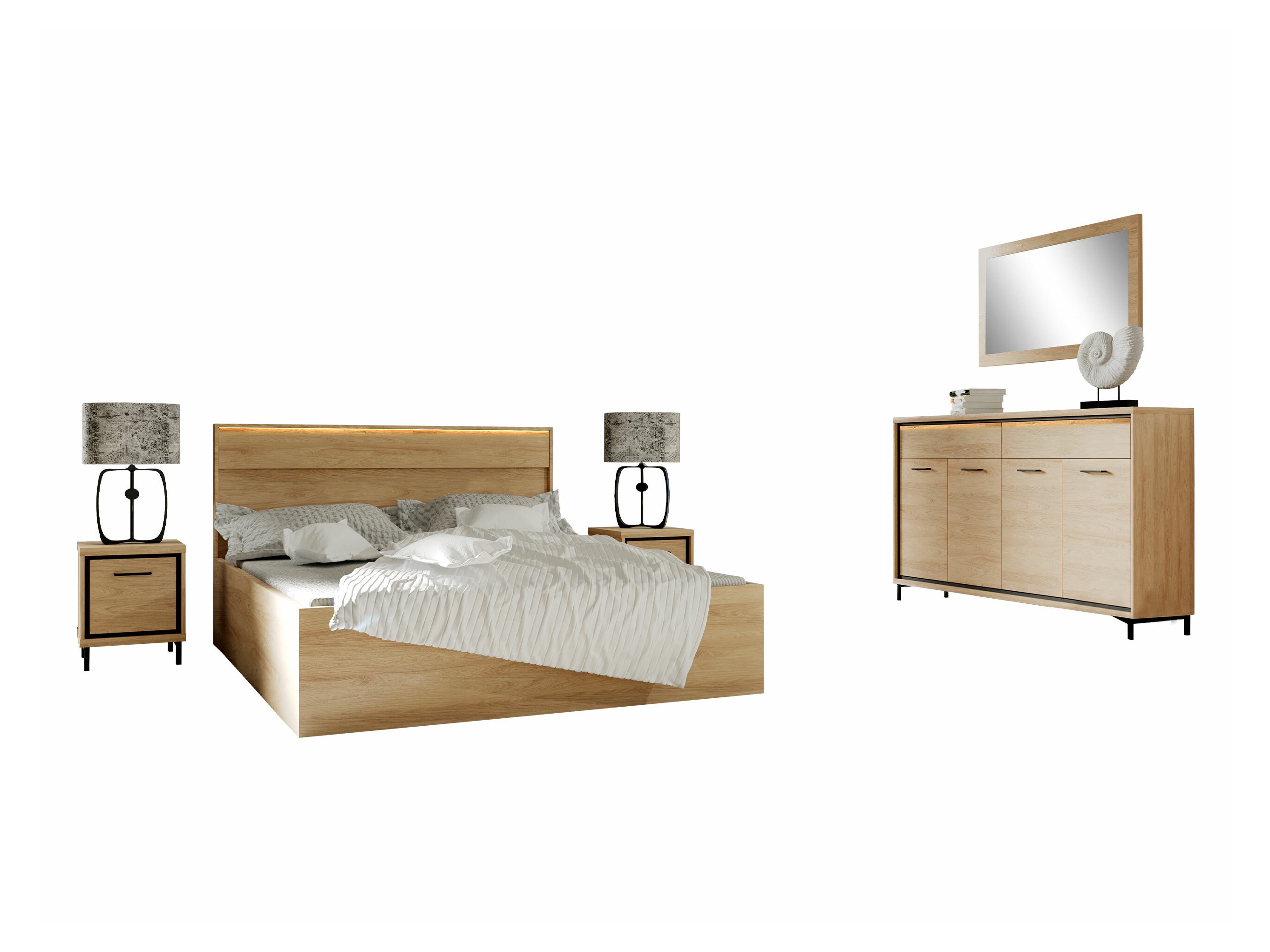 Set dormitor Etrmoni 122 (Maro deschis)