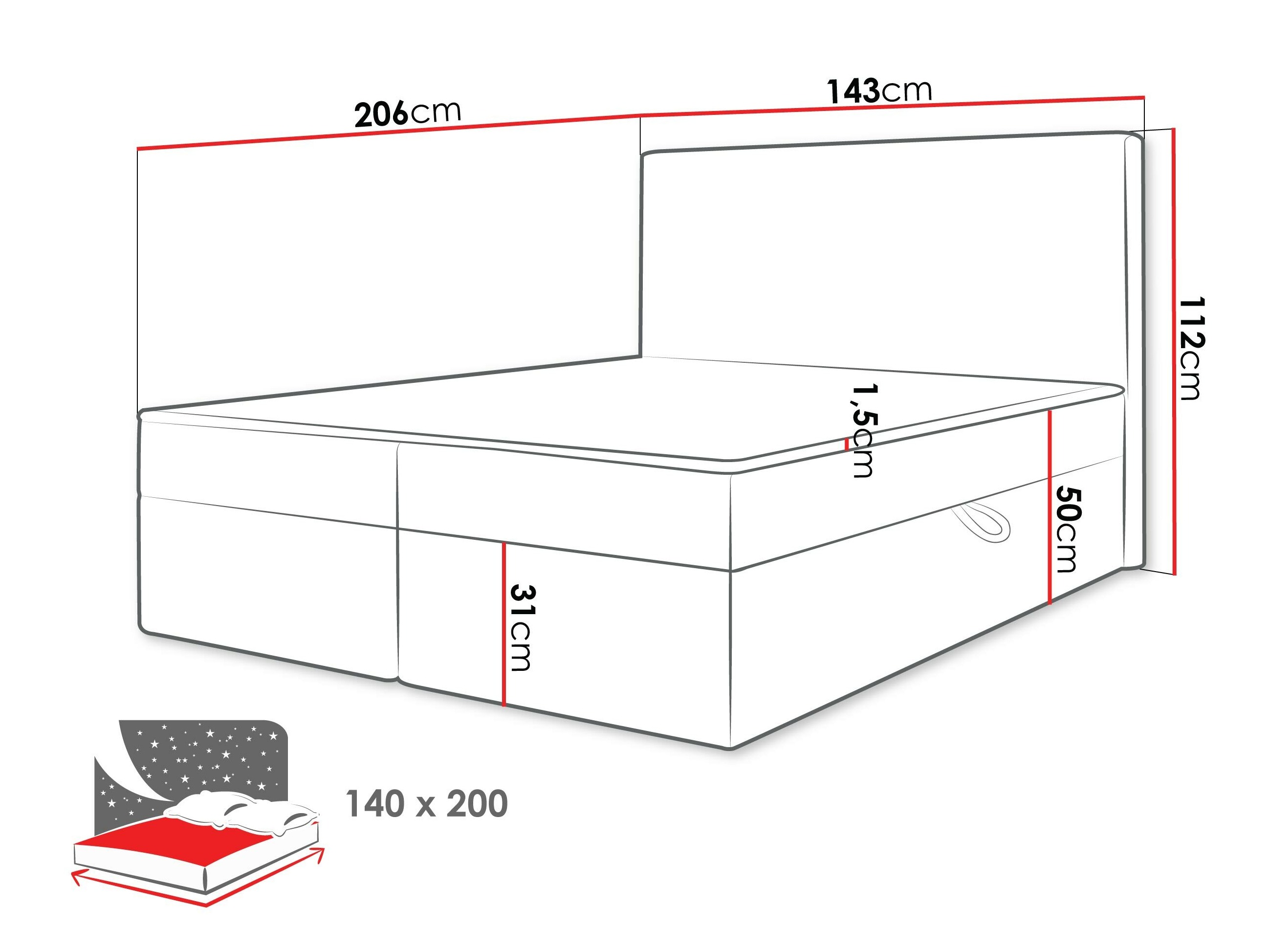 Pat boxspring Comfivo Arbitas (Ambience 01)