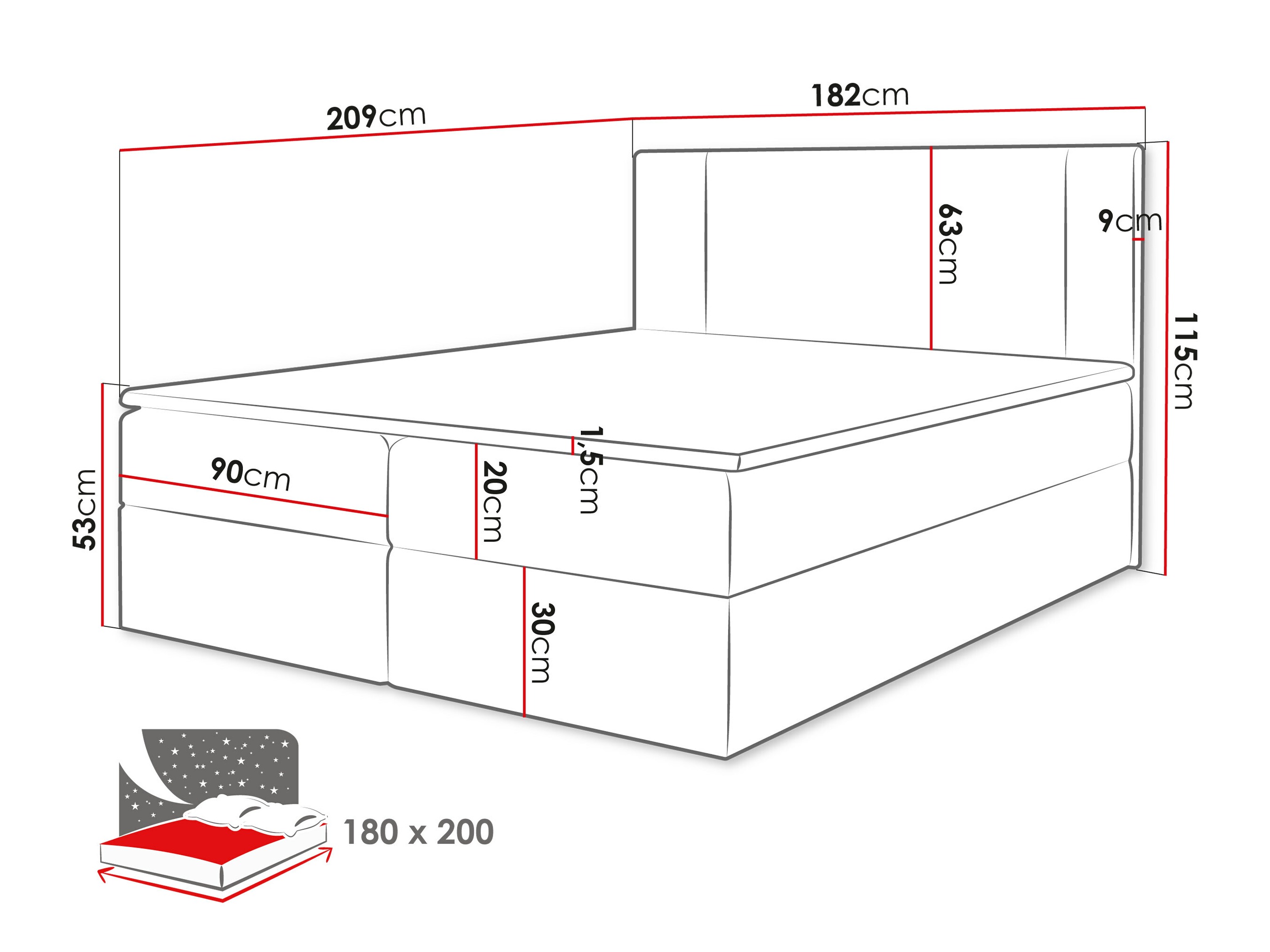 Pat boxspring Zanesville 101 (Manila 14)