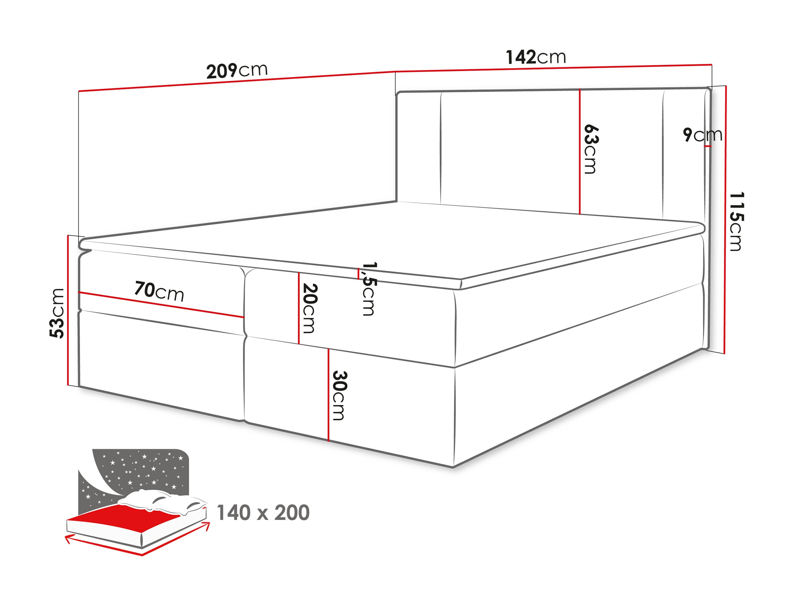 Pat boxspring Zanesville 101 (Manila 16)