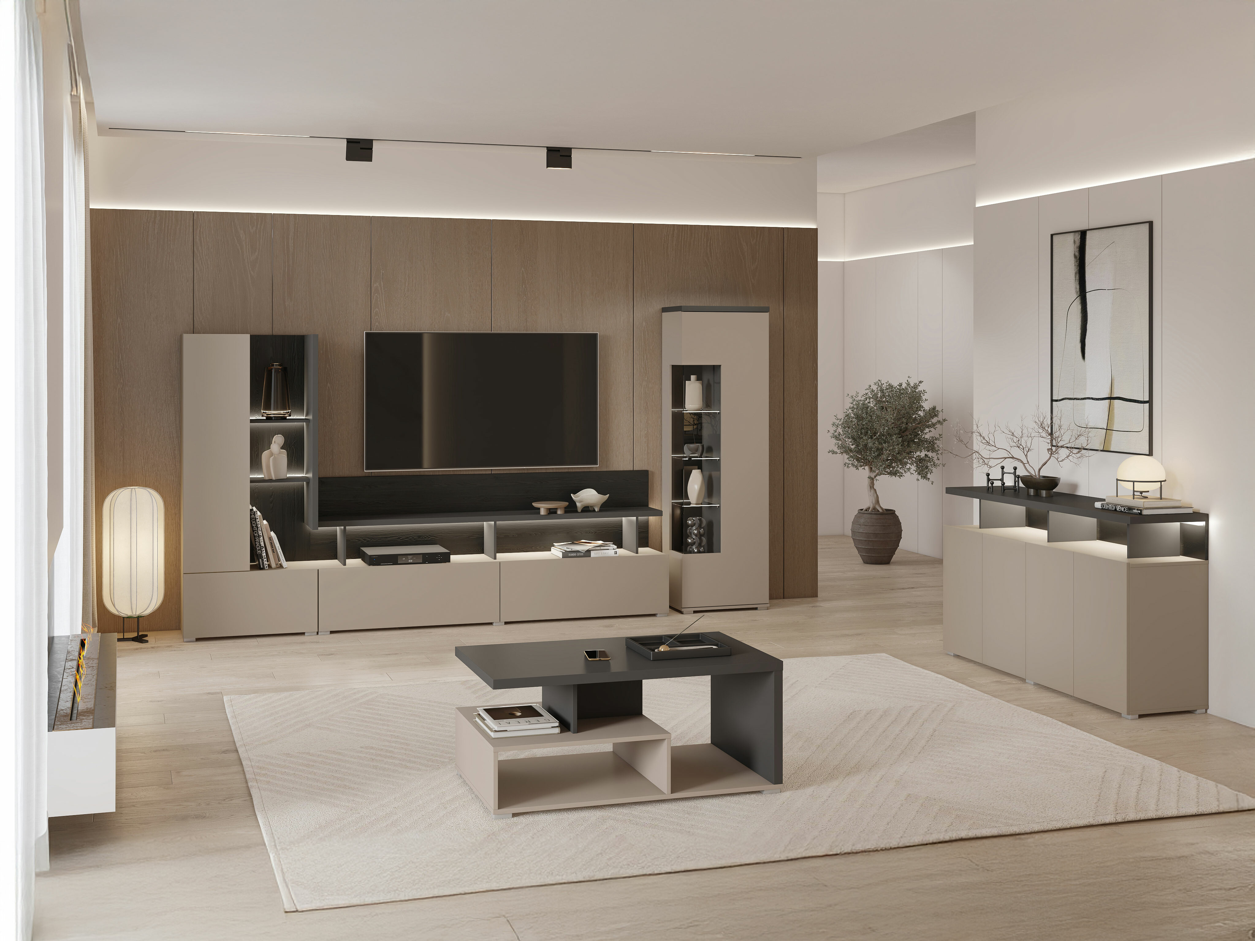 Set de living Virvele 101 (Congo + Antracit)
