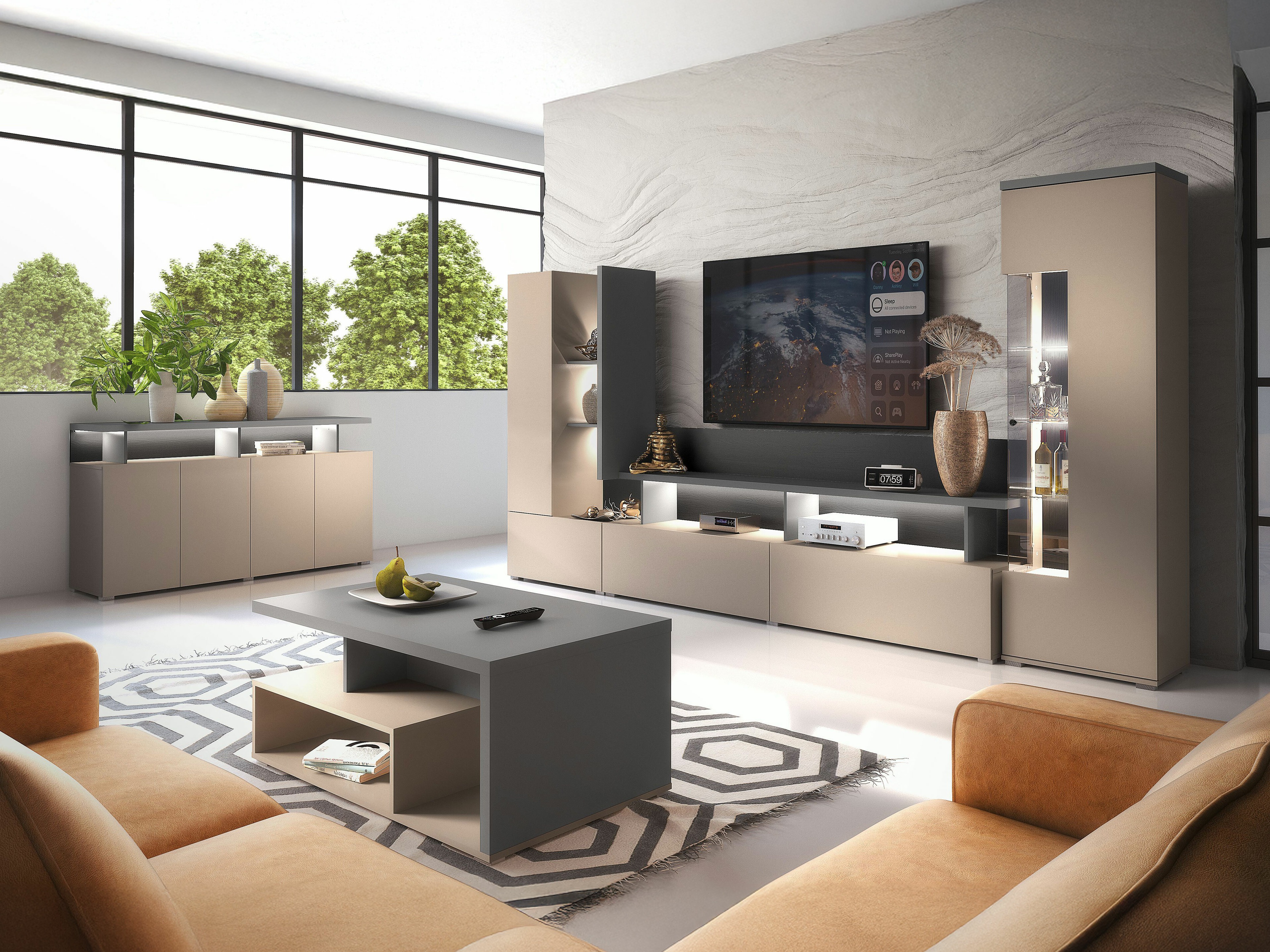 Set de living Virvele 101 (Congo + Antracit)
