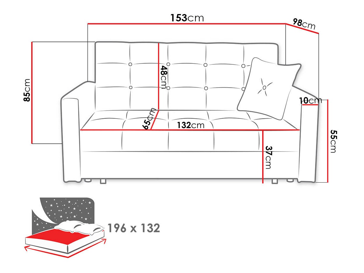 Canapea extensibilă Seruna III (Nazar 225.03)