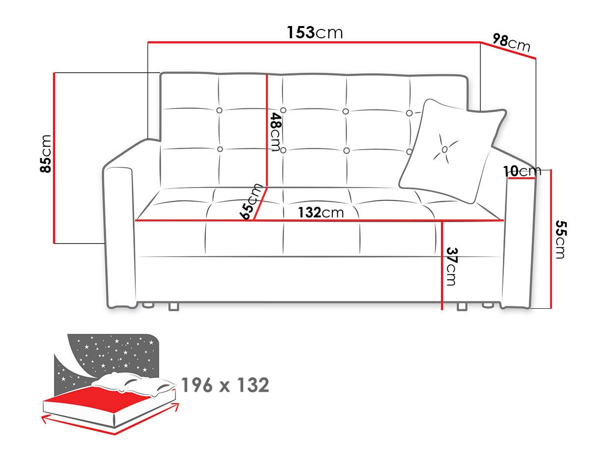 Canapea extensibilă Seruna III (Nazar 225.06)