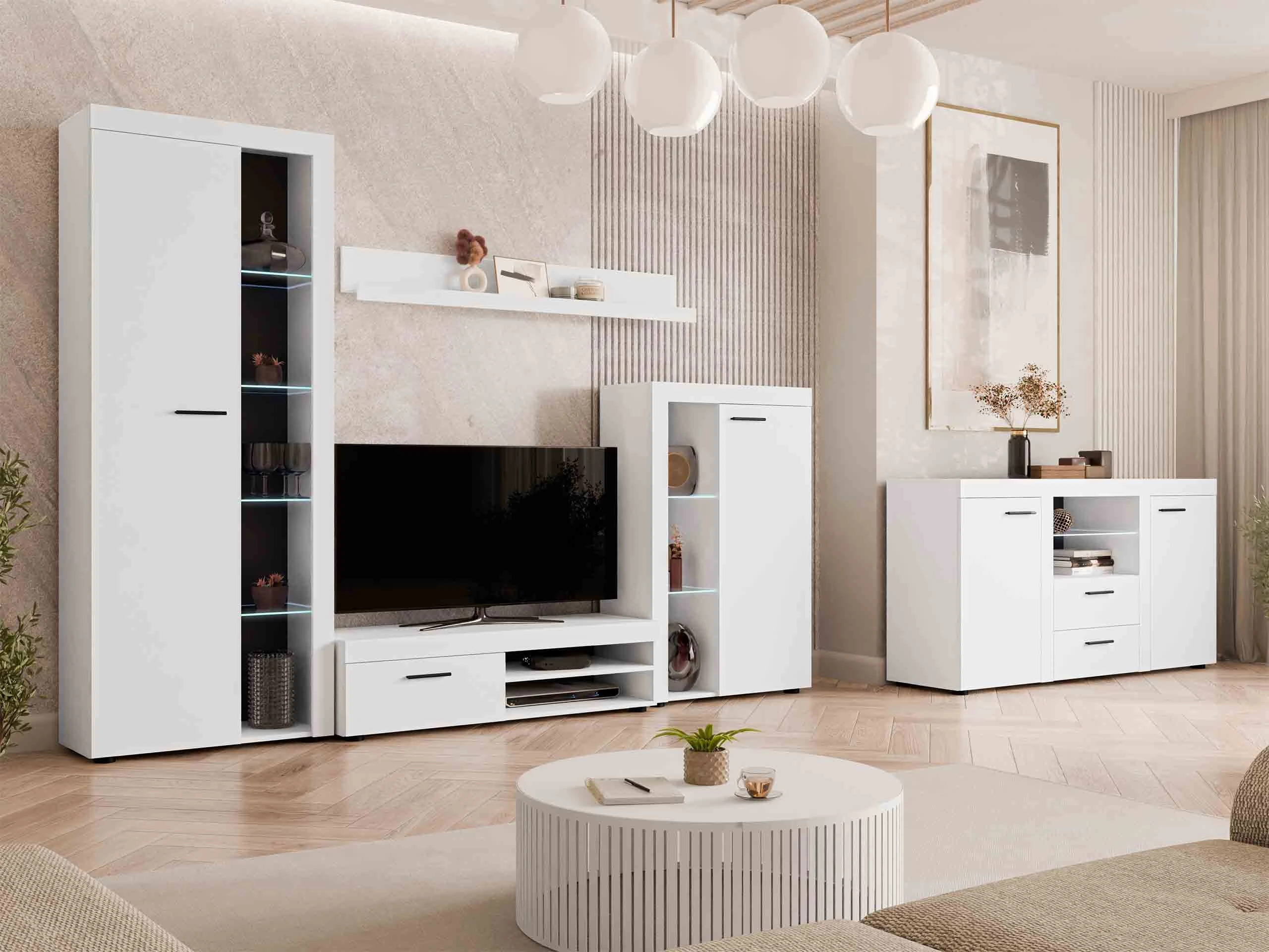 Set de living Univio (Alb)