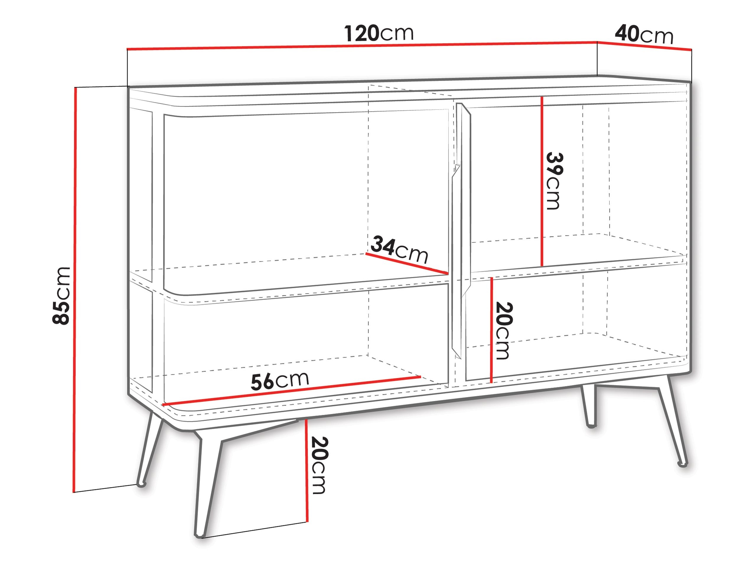 Bufet Camfelo 100 (Negru)